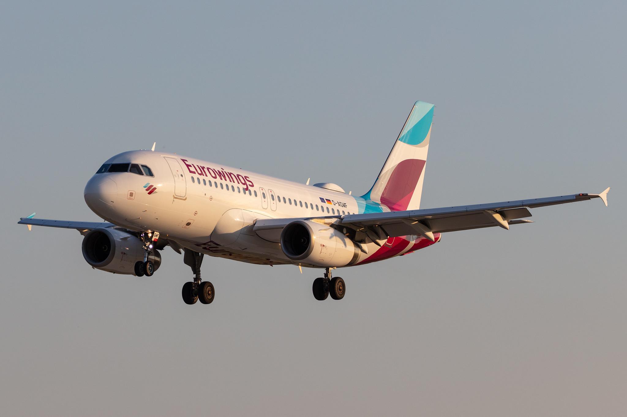 Hamburg Airport: Eurowings (EW / EWG) |  Airbus A319-132 A319 | D-AGWF | MSN 3172