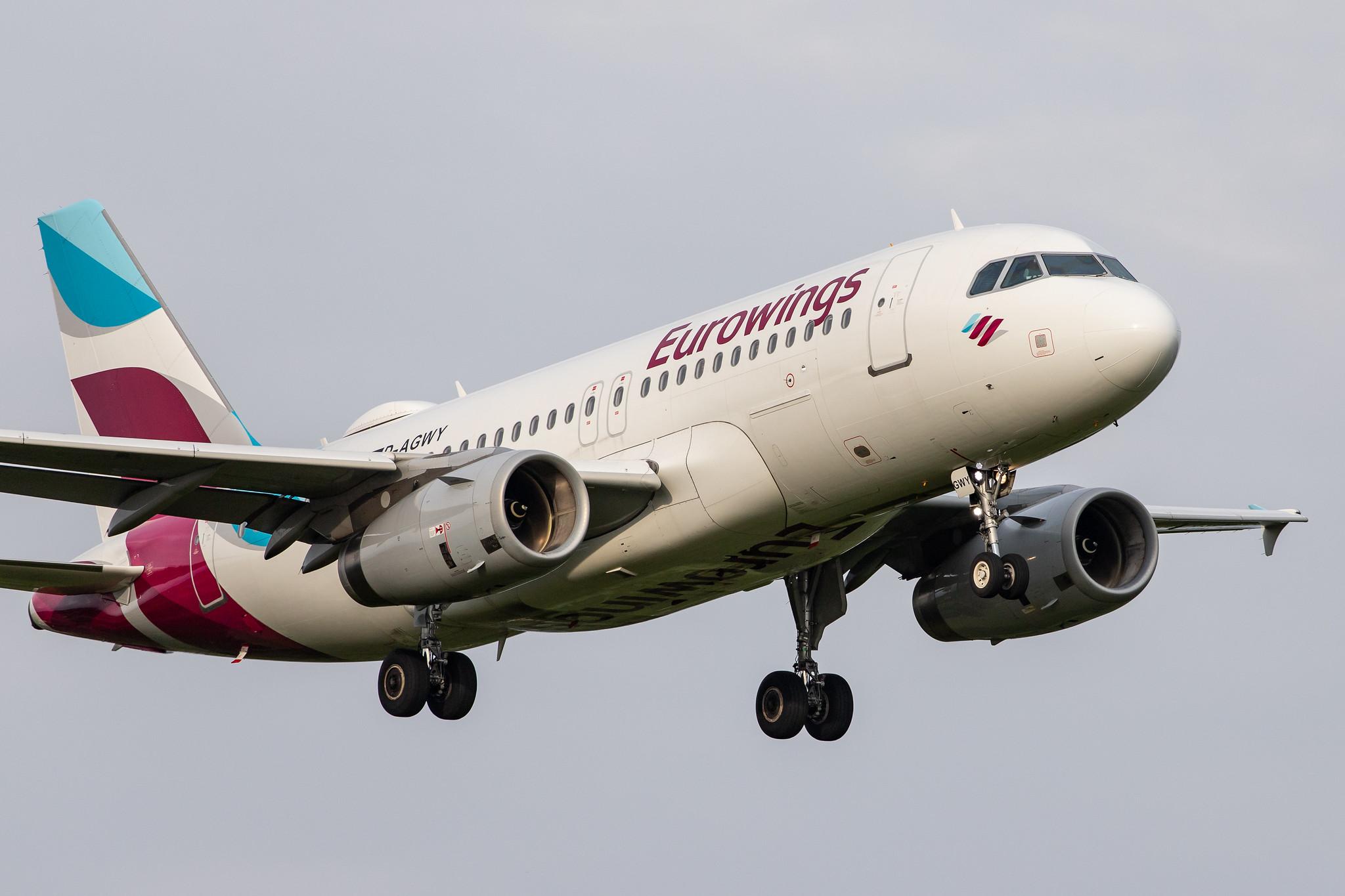 Hamburg Airport: Eurowings (EW / EWG) |  Airbus A319-132 A319 | D-AGWY | MSN 5941
