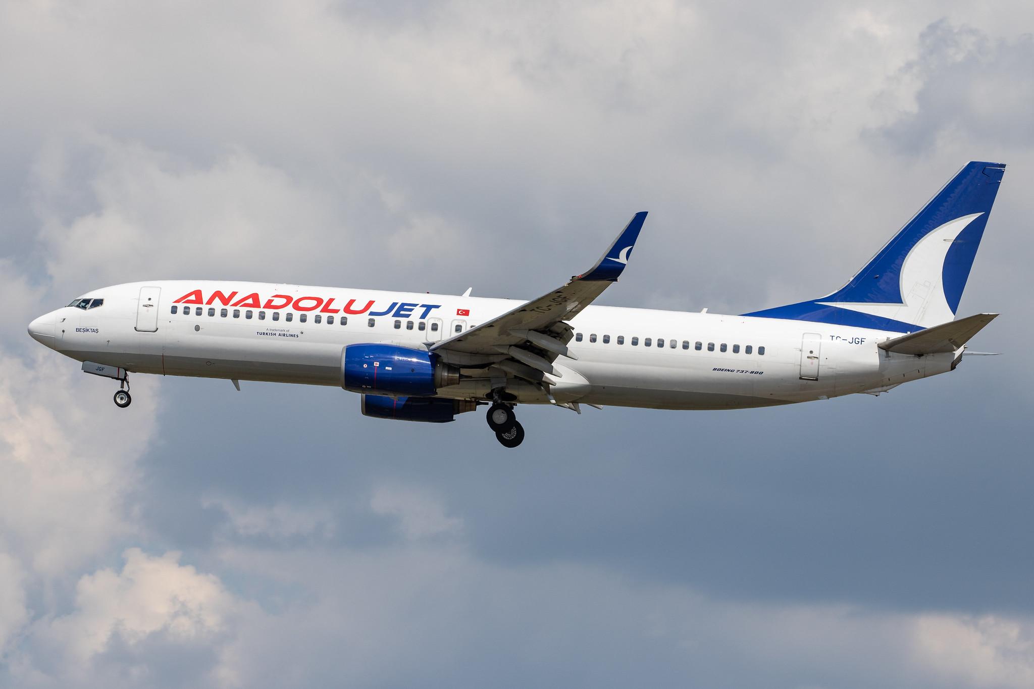 Frankfurt Airport: AnadoluJet (TK / THY) | Operator: Turkish Airlines |  Boeing 737-8F2 B738 | TC-JGF | MSN 29790