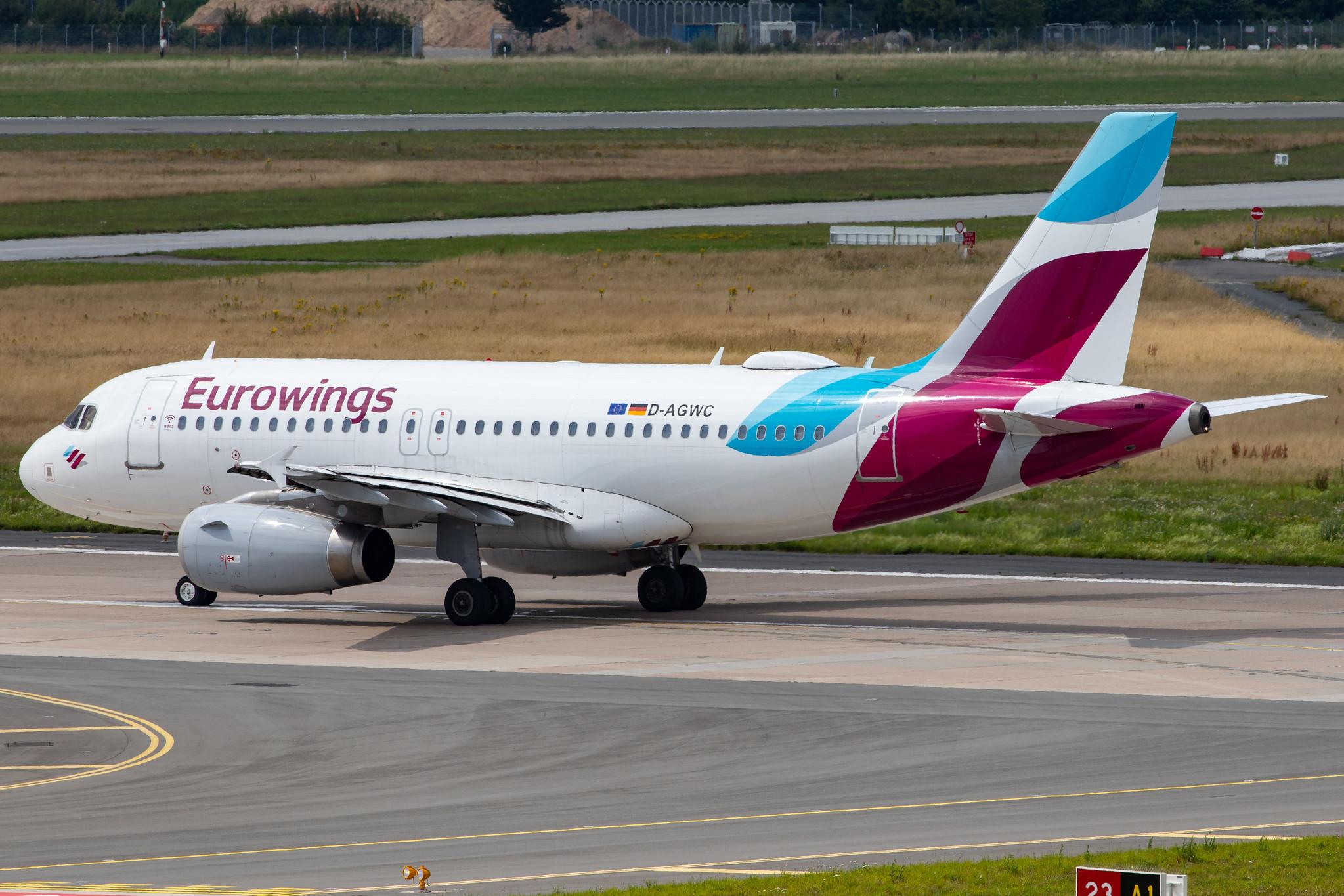 Hamburg Airport: Eurowings (EW / EWG) |  Airbus A319-132 A319 | D-AGWC | MSN 2976