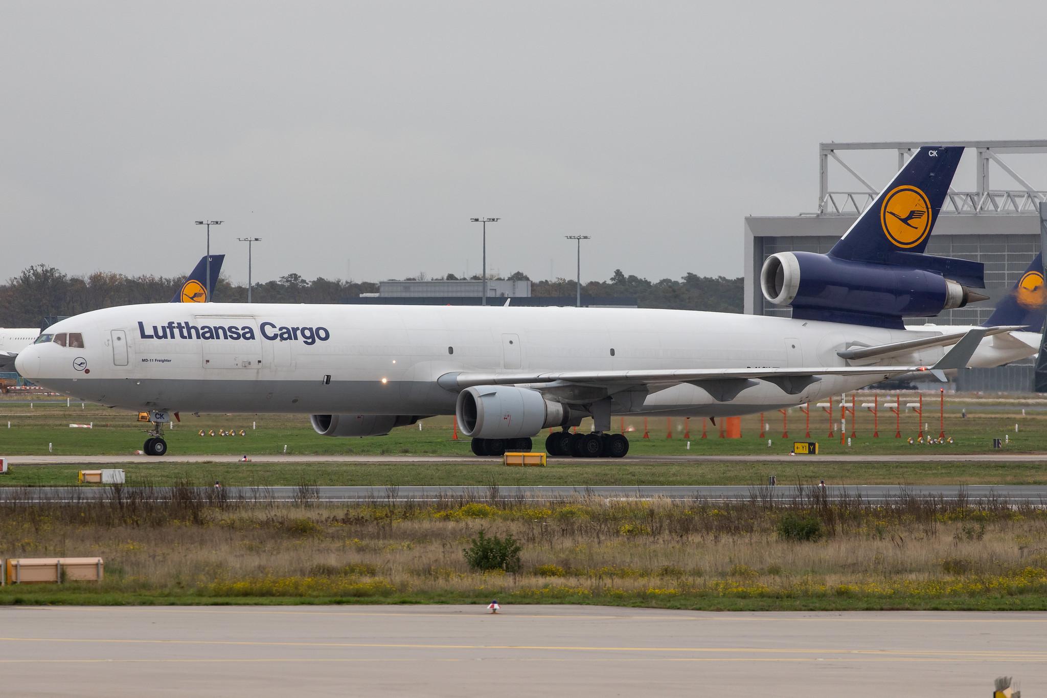 Frankfurt Airport: Lufthansa Cargo (/ GEC) |  McDonnell Douglas MD-11F MD11 | D-ALCK | MSN 48803