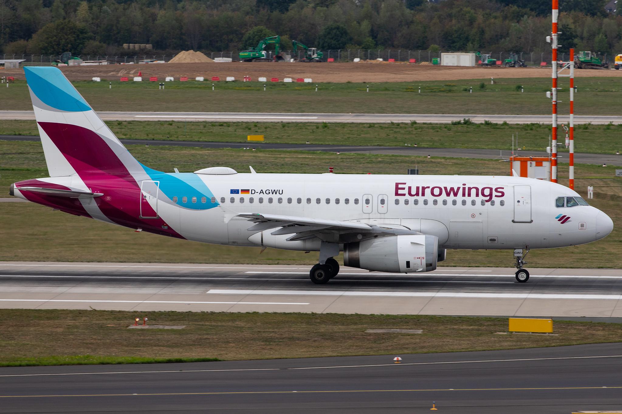Düsseldorf Airport: Eurowings (EW / EWG) |  Airbus A319-132 A319 | D-AGWU | MSN 5457