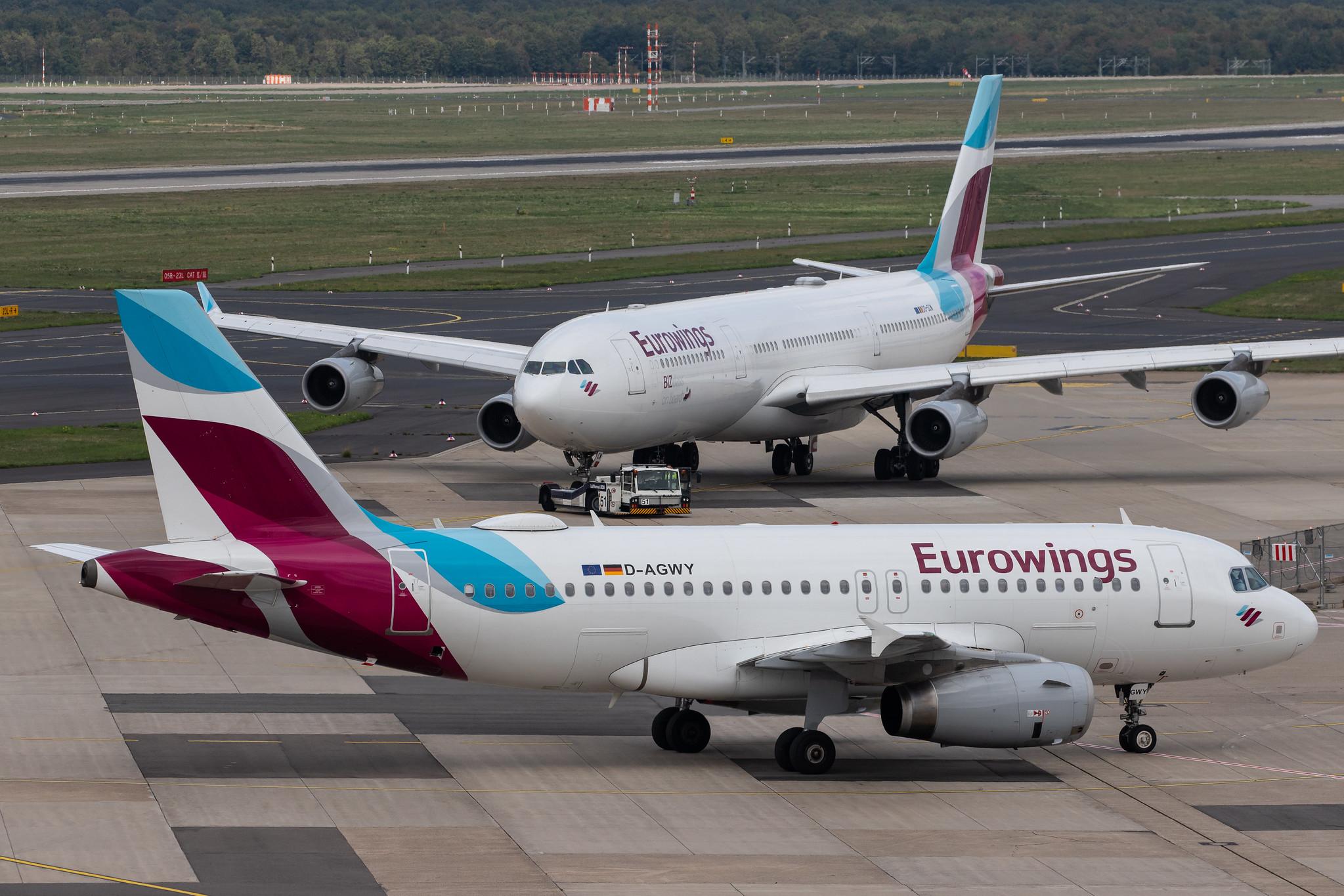 Düsseldorf Airport: Eurowings (EW / EWG) |  Airbus A319-132 A319 | D-AGWY | MSN 5941