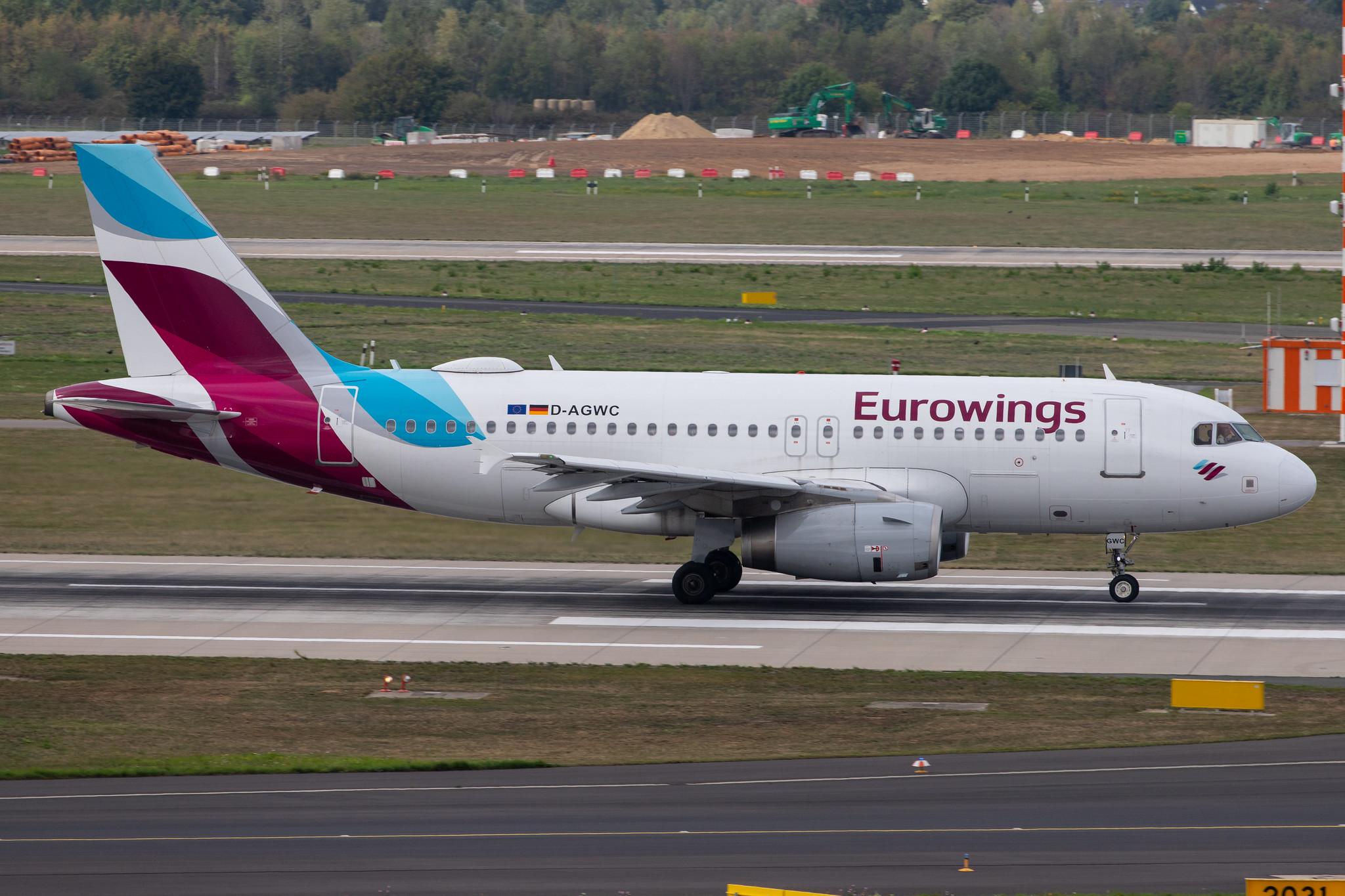 Düsseldorf Airport: Eurowings (EW / EWG) |  Airbus A319-132 A319 | D-AGWC | MSN 2976