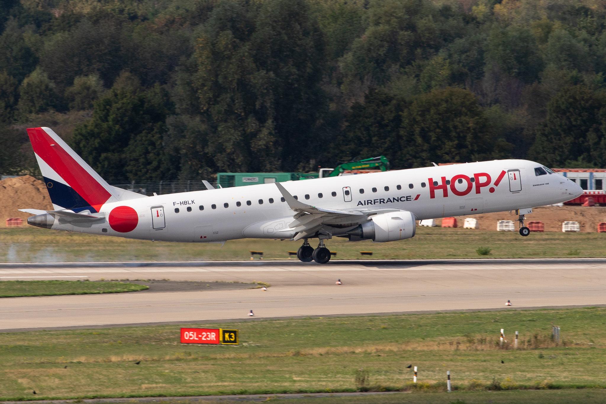 Düsseldorf Airport: Air France (AF / AFR) | Operator: HOP! |  Embraer ERJ-190STD E190 | F-HBLK | MSN 19000760