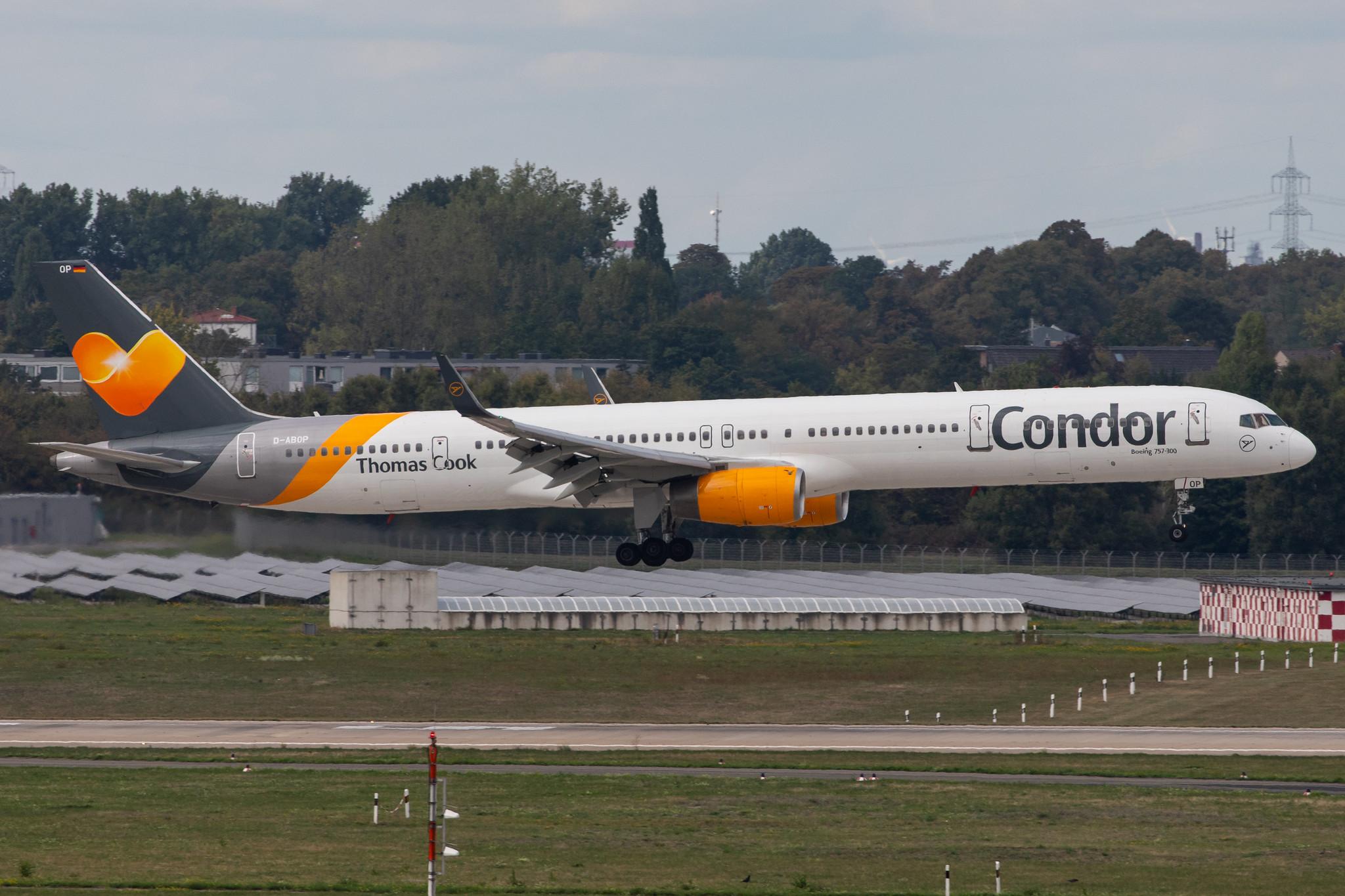 Düsseldorf Airport: Condor (DE / CFG) |  Boeing 757-3CQ B753 | D-ABOP | MSN 32241