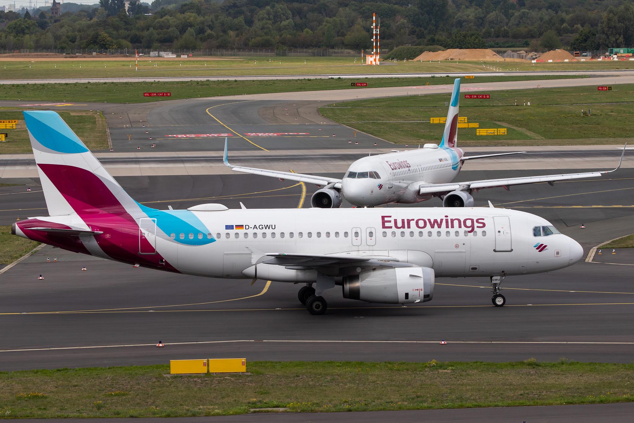 Düsseldorf Airport: Eurowings (EW / EWG) |  Airbus A319-132 A319 | D-AGWU | MSN 5457
