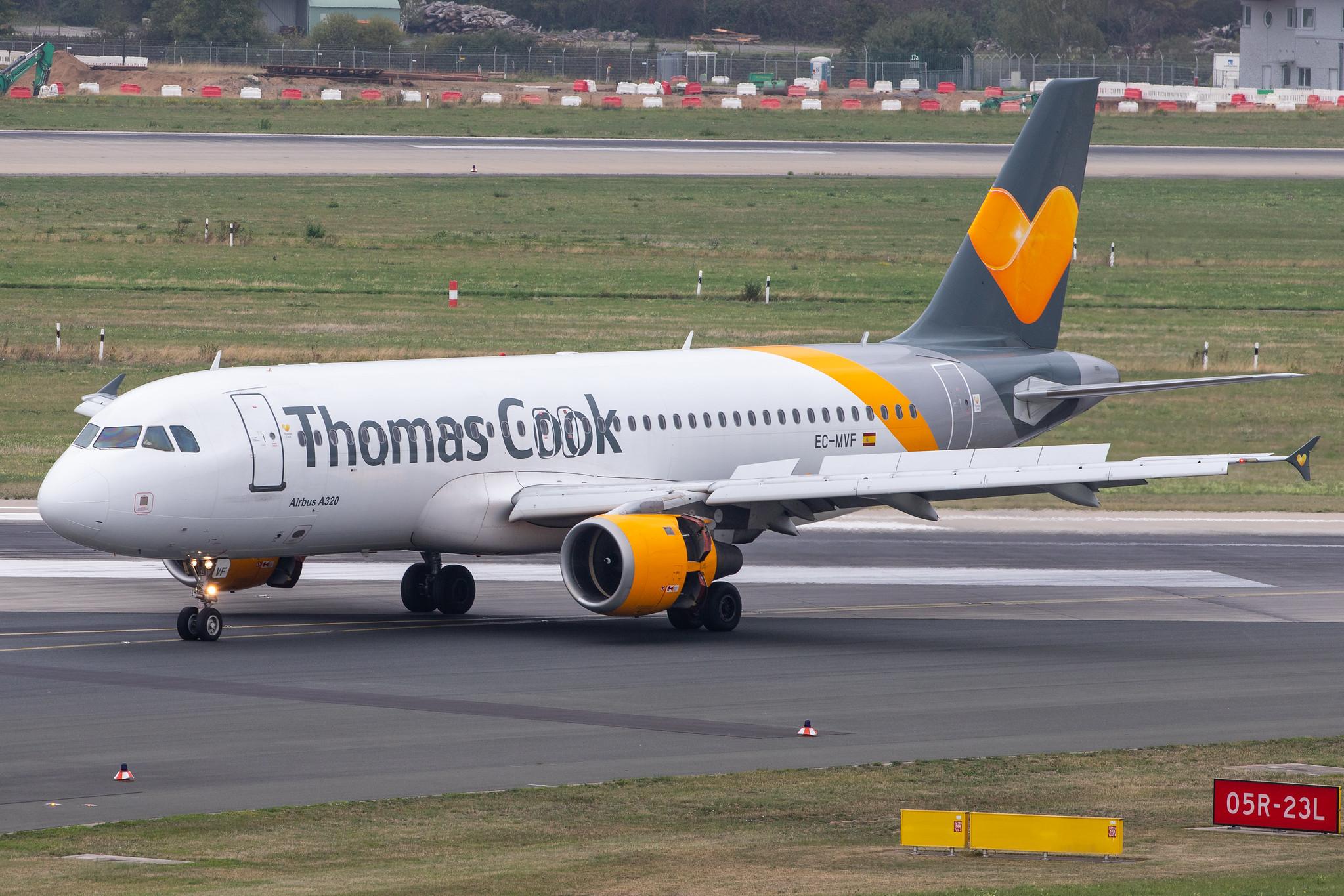 Düsseldorf Airport: Thomas Cook Airlines (MT / TCX) | Operator: Thomas Cook Airlines Balearics |  Airbus A320-212 A320 | EC-MVF | MSN 1381