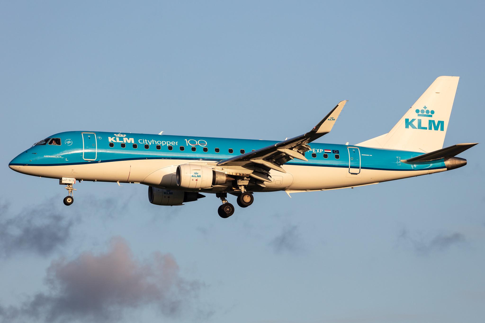 Amsterdam Airport Schiphol: KLM (KL / KLM) | Operator: KLM Cityhopper |  Embraer E175STD E75L | PH-EXP | MSN 17000678