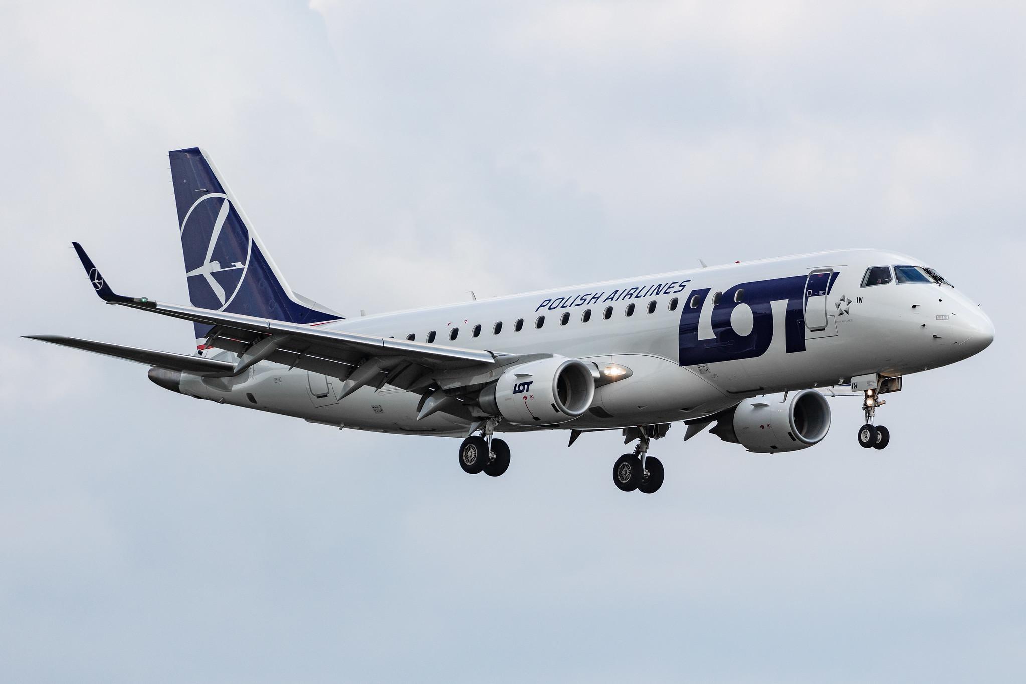 Hamburg Airport: LOT (LO / LOT) |  Embraer E175LR E75S | SP-LIN | MSN 17000313