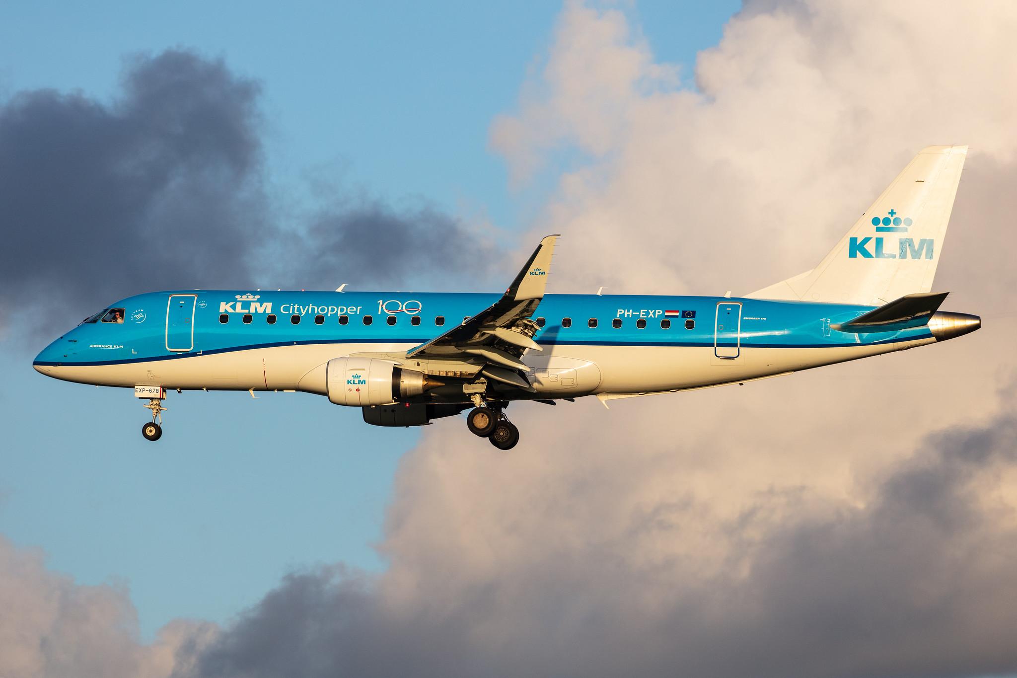 Amsterdam Airport Schiphol: KLM (KL / KLM) | Operator: KLM Cityhopper |  Embraer E175STD E75L | PH-EXP | MSN 17000678