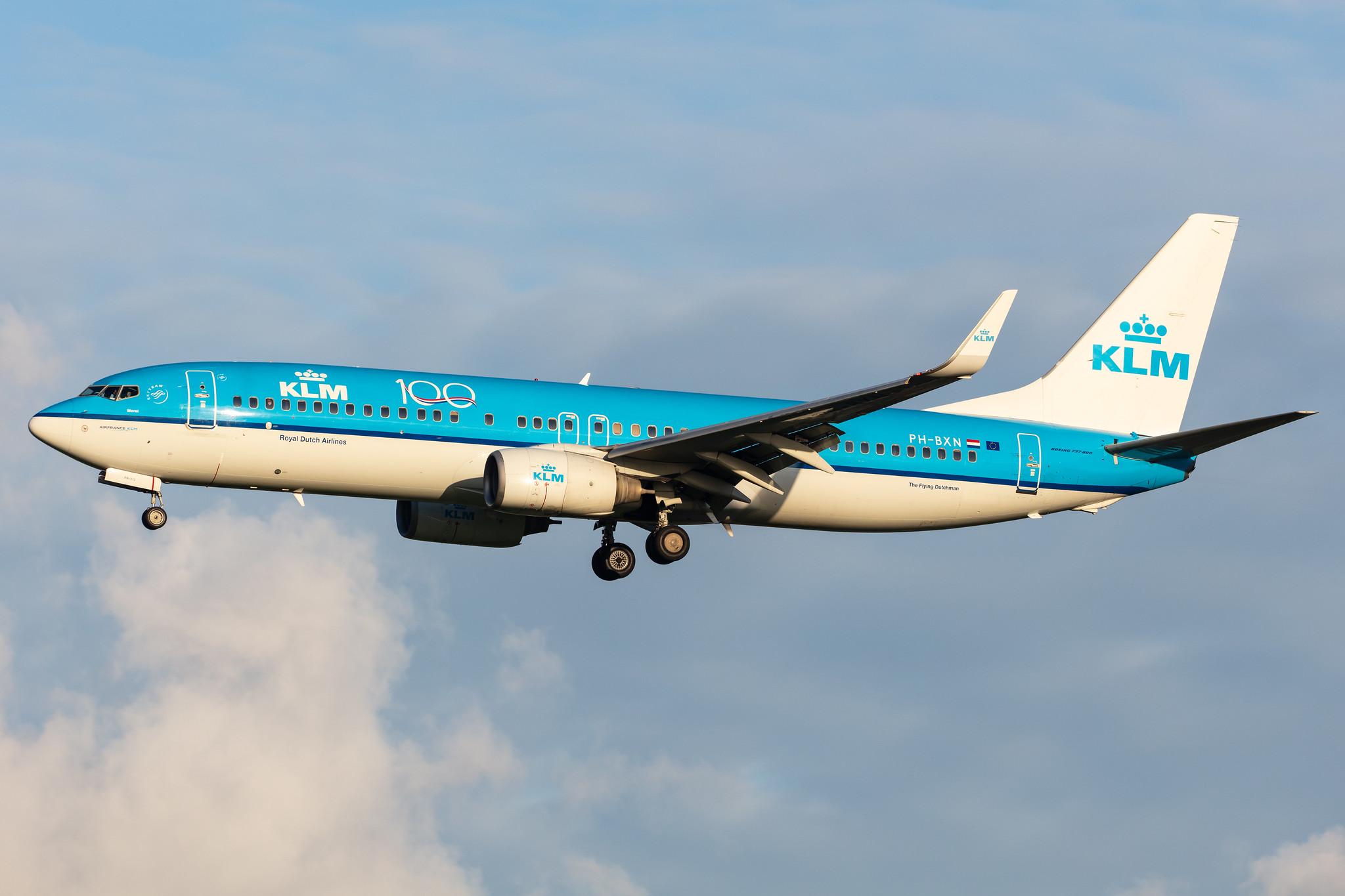 Amsterdam Airport Schiphol: KLM (KL / KLM) |  Boeing 737-8K2 B738 | PH-BXN | MSN 30356