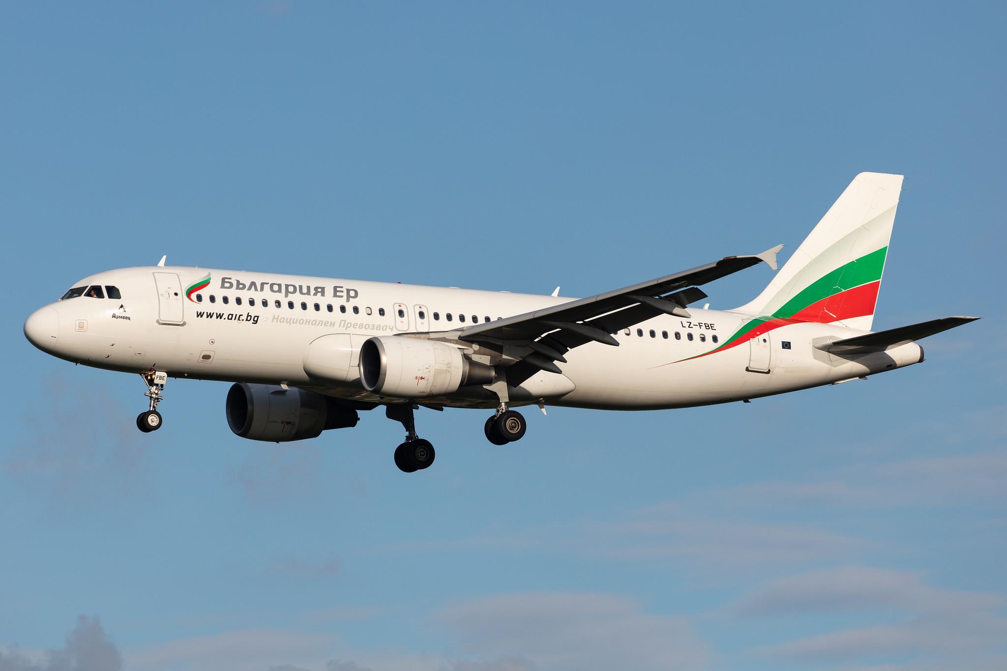 Amsterdam Airport Schiphol: Bulgaria Air (FB / LZB) |  Airbus A320-214 A320 | LZ-FBE | MSN 3780