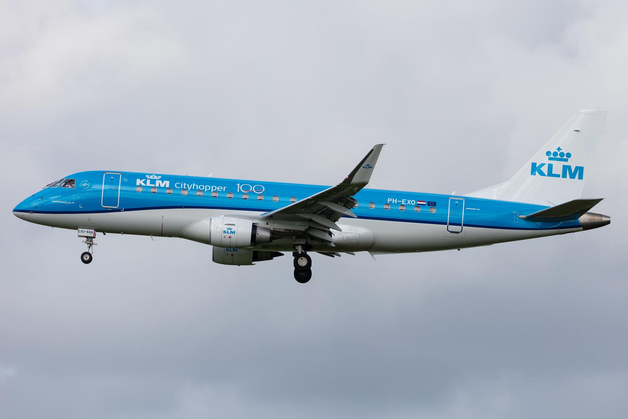 Amsterdam Airport Schiphol: KLM (KL / KLM) | Operator: KLM Cityhopper |  Embraer E175STD E75L | PH-EXO | MSN 17000668