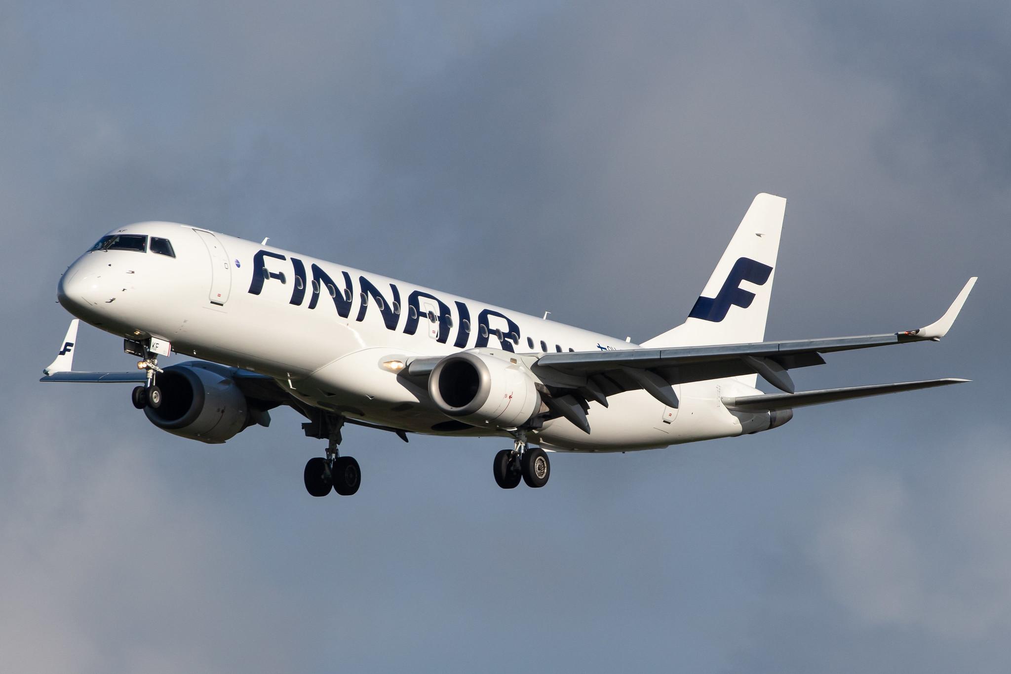 Amsterdam Airport Schiphol: Finnair (AY / FIN) | Operator: NORRA |  Embraer E190LR E190 | OH-LKF | MSN 19000066