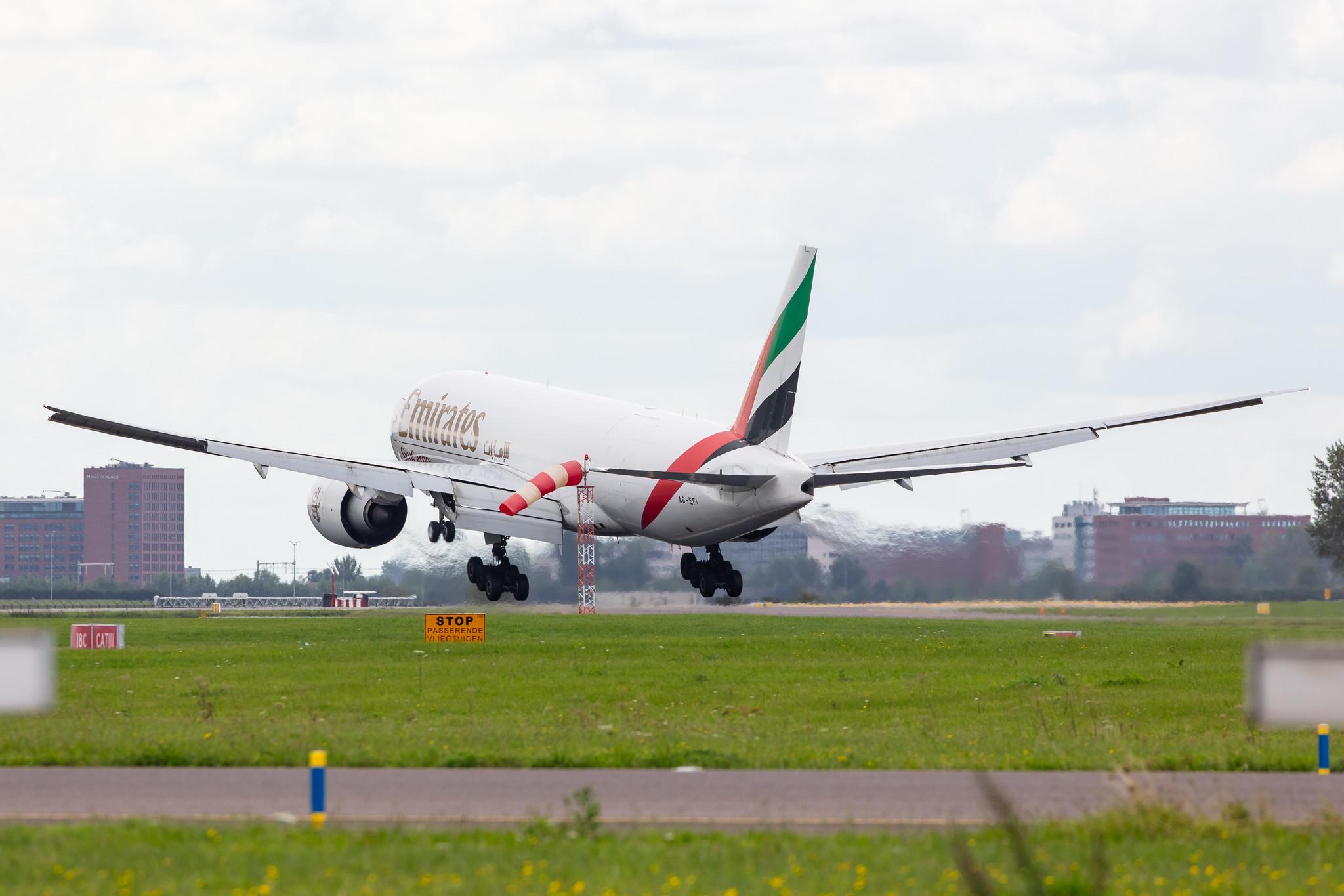 Amsterdam Airport Schiphol: Emirates SkyCargo (EK / UAE) | Operator: Emirates |  Boeing 777-F1H B77L | A6-EFI | MSN 35609