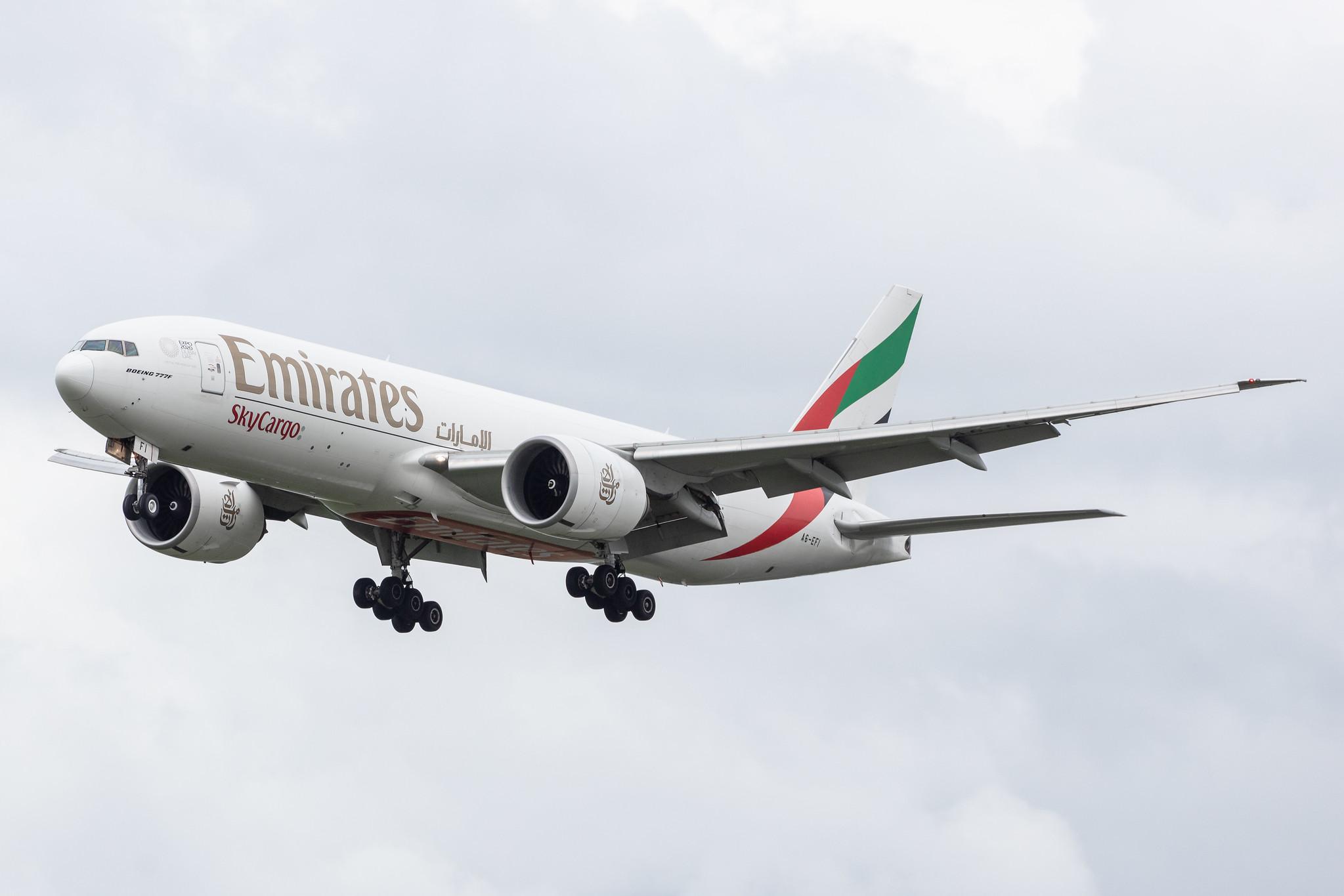Amsterdam Airport Schiphol: Emirates SkyCargo (EK / UAE) | Operator: Emirates |  Boeing 777-F1H B77L | A6-EFI | MSN 35609