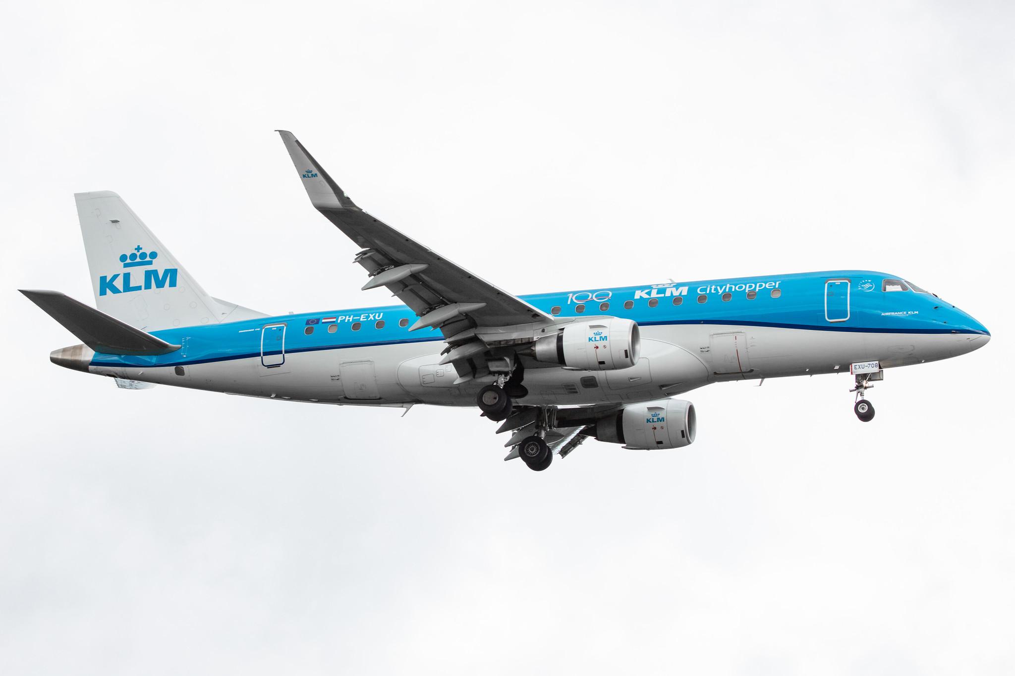 Amsterdam Airport Schiphol: KLM (KL / KLM) | Operator: KLM Cityhopper |  Embraer E175STD E75L | PH-EXU | MSN 17000708