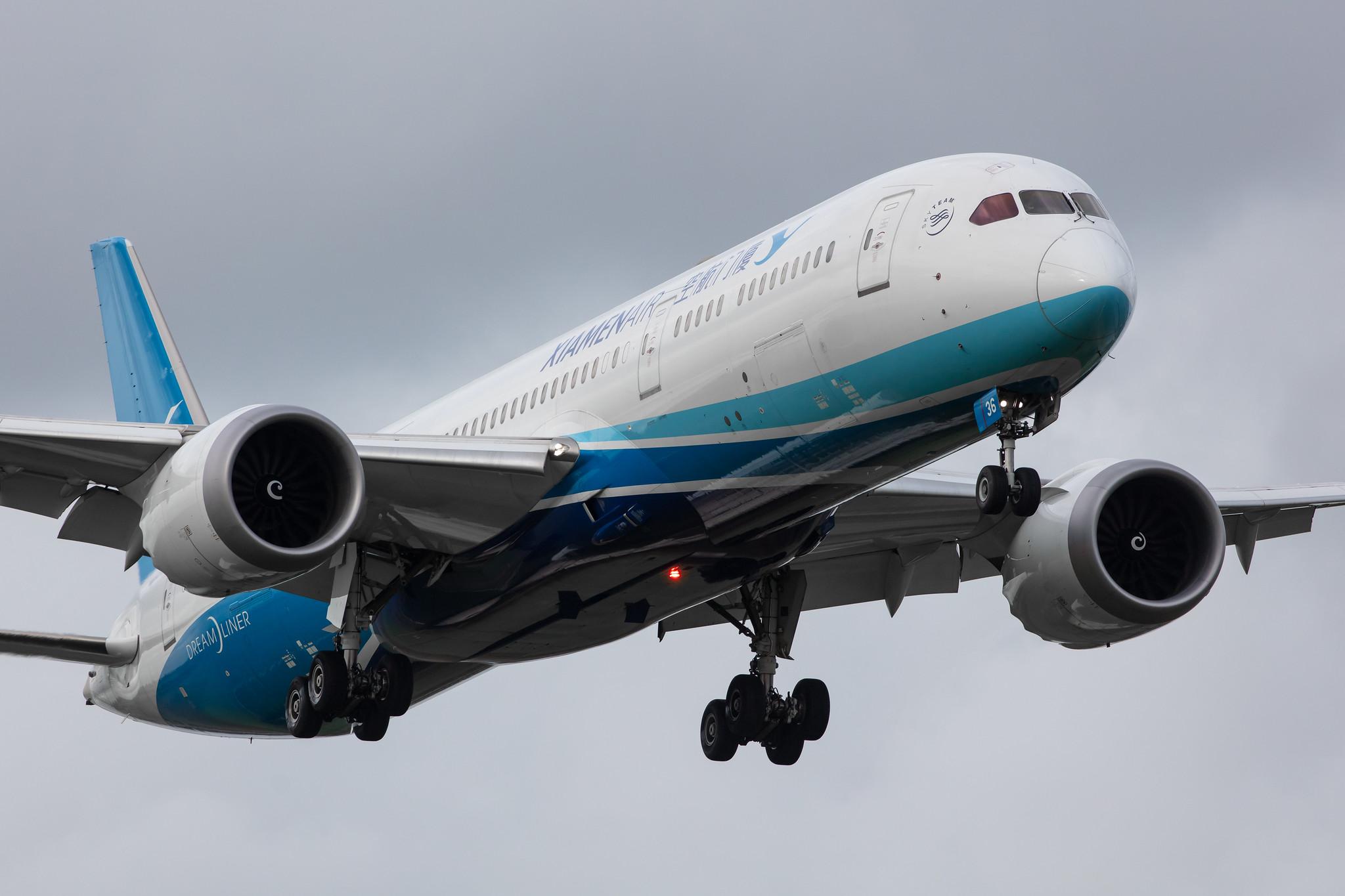 Amsterdam Airport Schiphol: Xiamen Air (MF / CXA) |  Boeing 787-9 Dreamliner B789 | B-7836 | MSN 63042