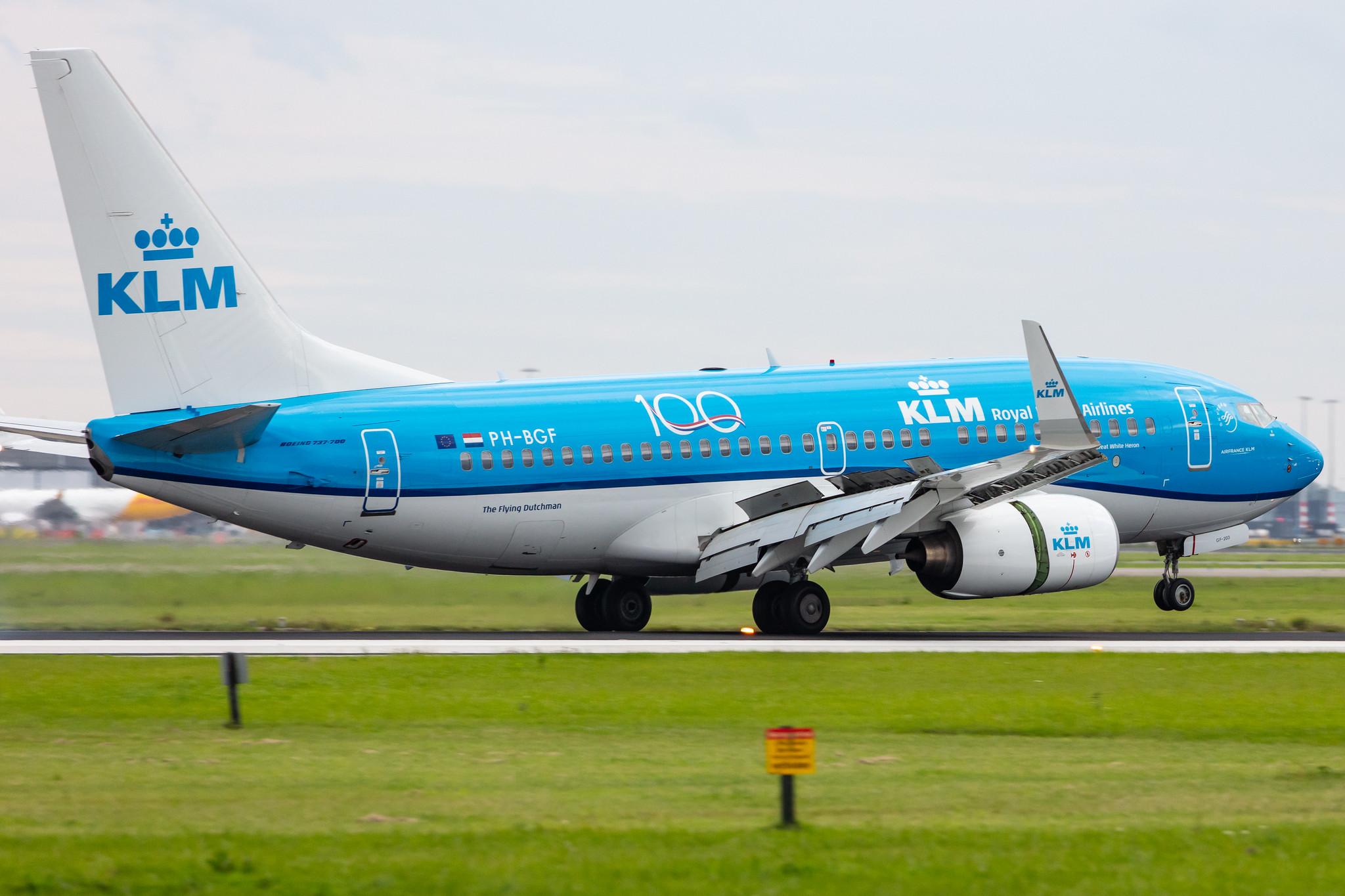 Amsterdam Airport Schiphol: KLM (KL / KLM) |  Boeing 737-7K2 B737 | PH-BGF | MSN 30365