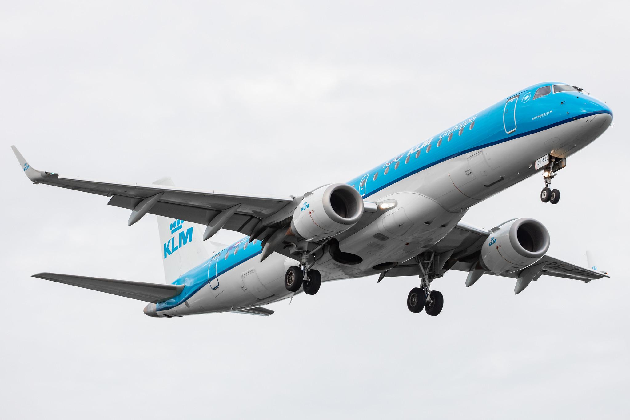 Amsterdam Airport Schiphol: KLM (KL / KLM) | Operator: KLM Cityhopper |  Embraer E190STD E190 | PH-EZU | MSN 19000522