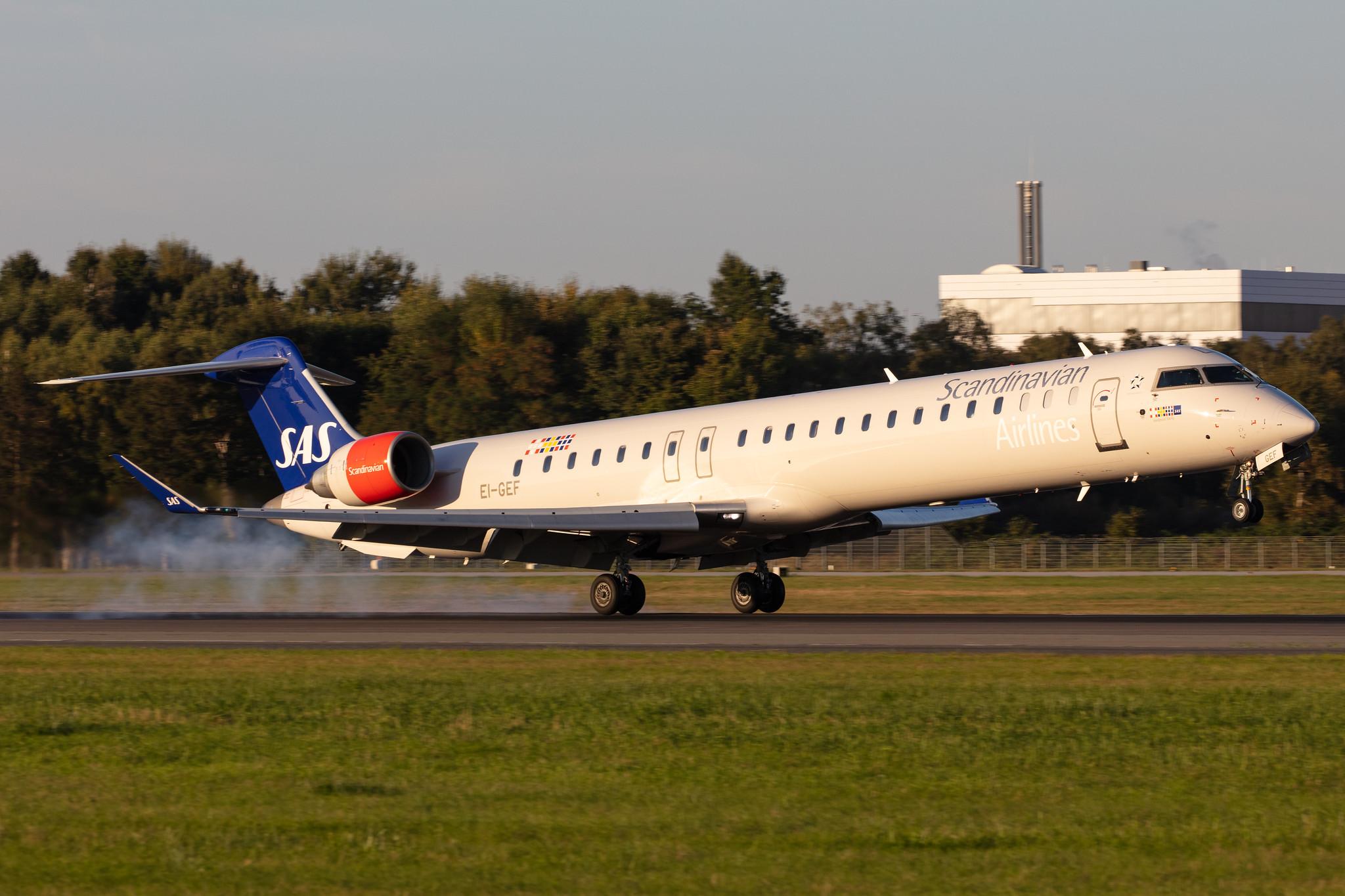 Hamburg Airport: SAS (SK / SAS) | Operator: Cityjet |  Mitsubishi CRJ-900LR CRJ9 | EI-GEF | MSN 15244
