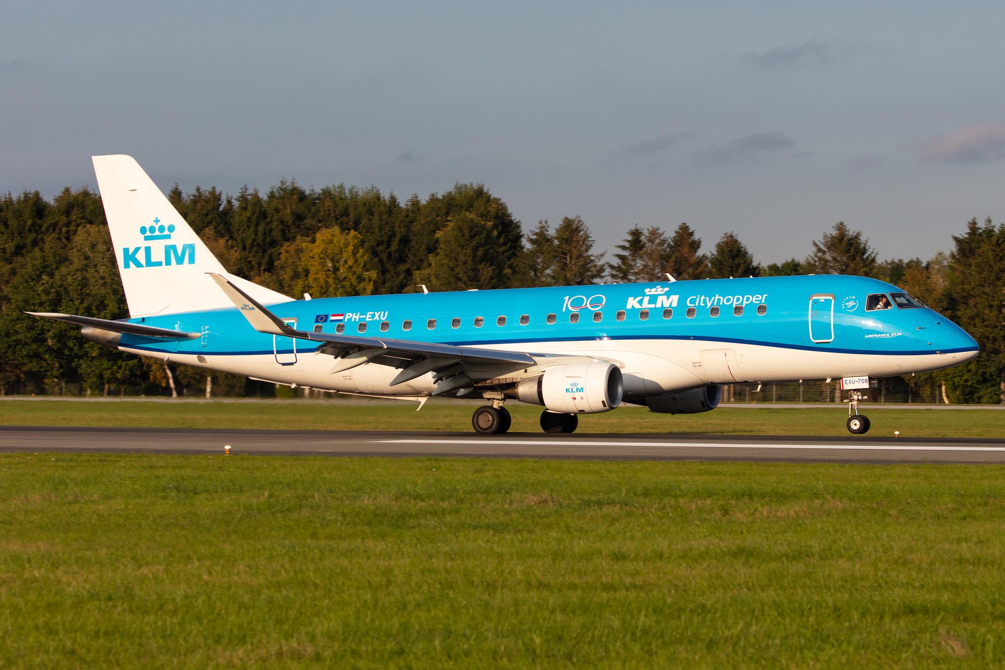 Hamburg Airport: KLM (KL / KLM) | Operator: KLM Cityhopper |  Embraer E175STD E75L | PH-EXU | MSN 17000708