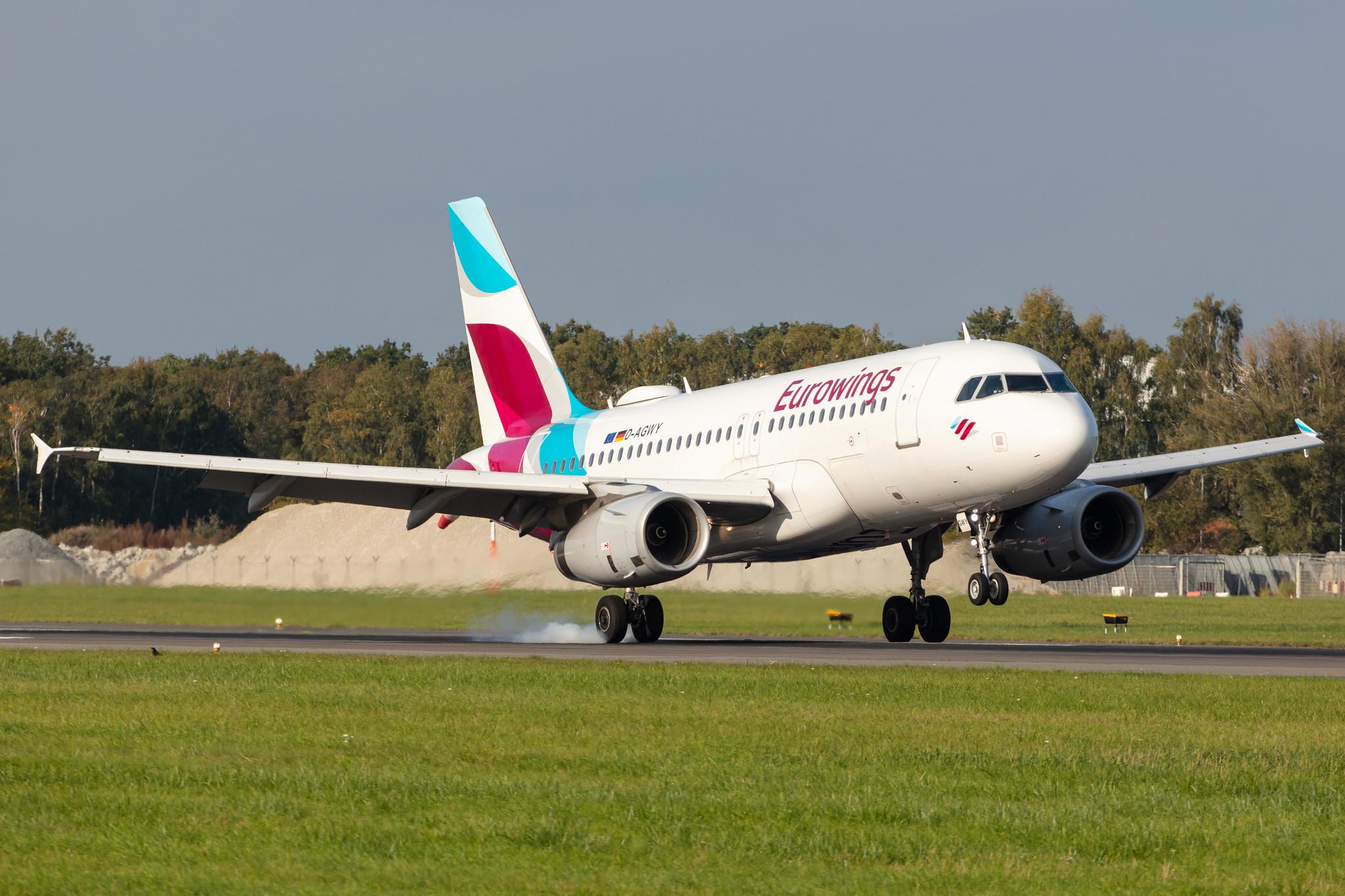 Hamburg Airport: Eurowings (EW / EWG) |  Airbus A319-132 A319 | D-AGWY | MSN 5941
