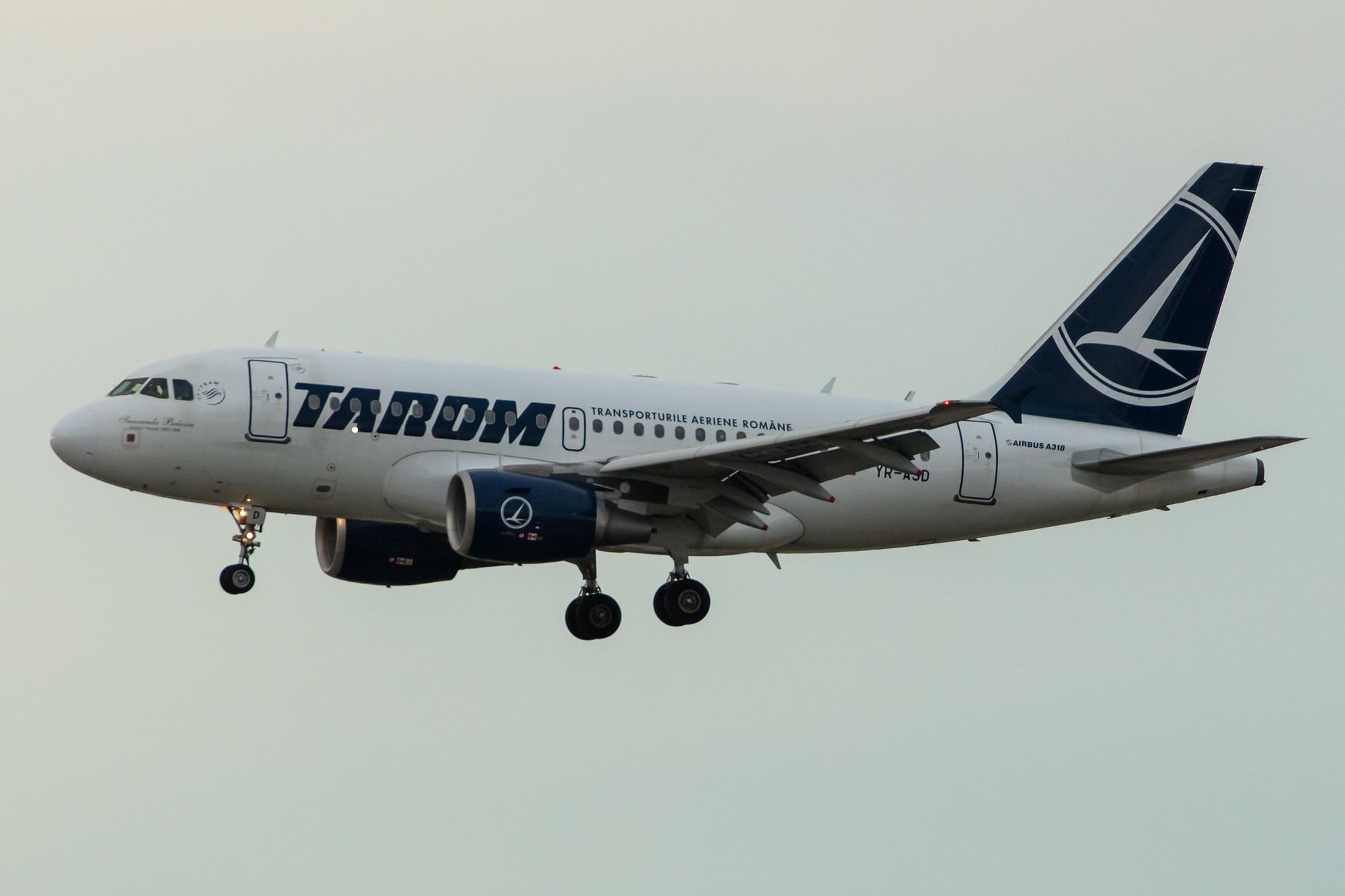 Frankfurt Airport: Tarom (RO / ROT) |  Airbus A318-111 A318 | YR-ASD | MSN 3225