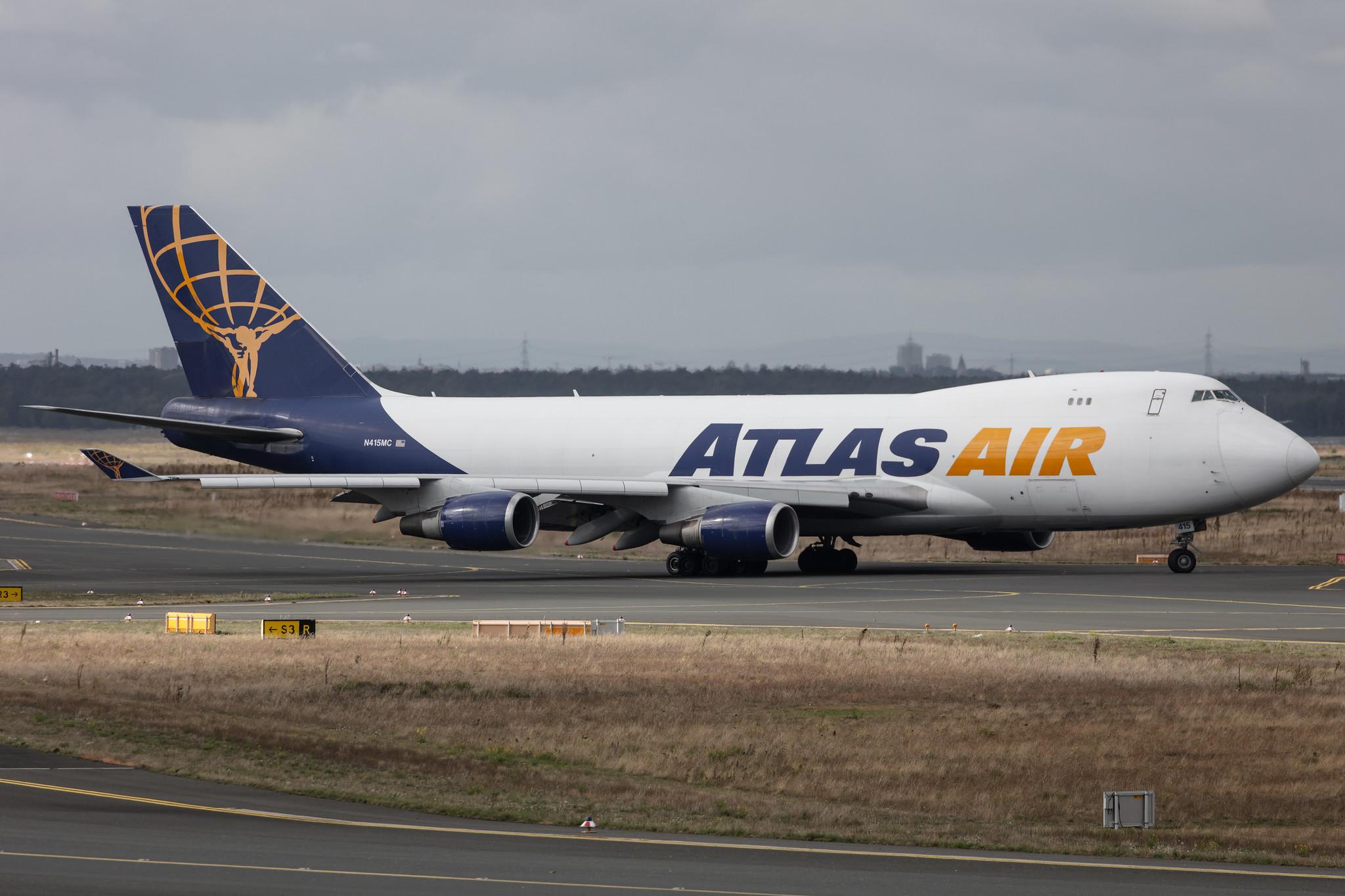 Frankfurt Airport: Atlas Air (5Y / GTI) |  Boeing 747-47U(F) B744 | N415MC | MSN 32837