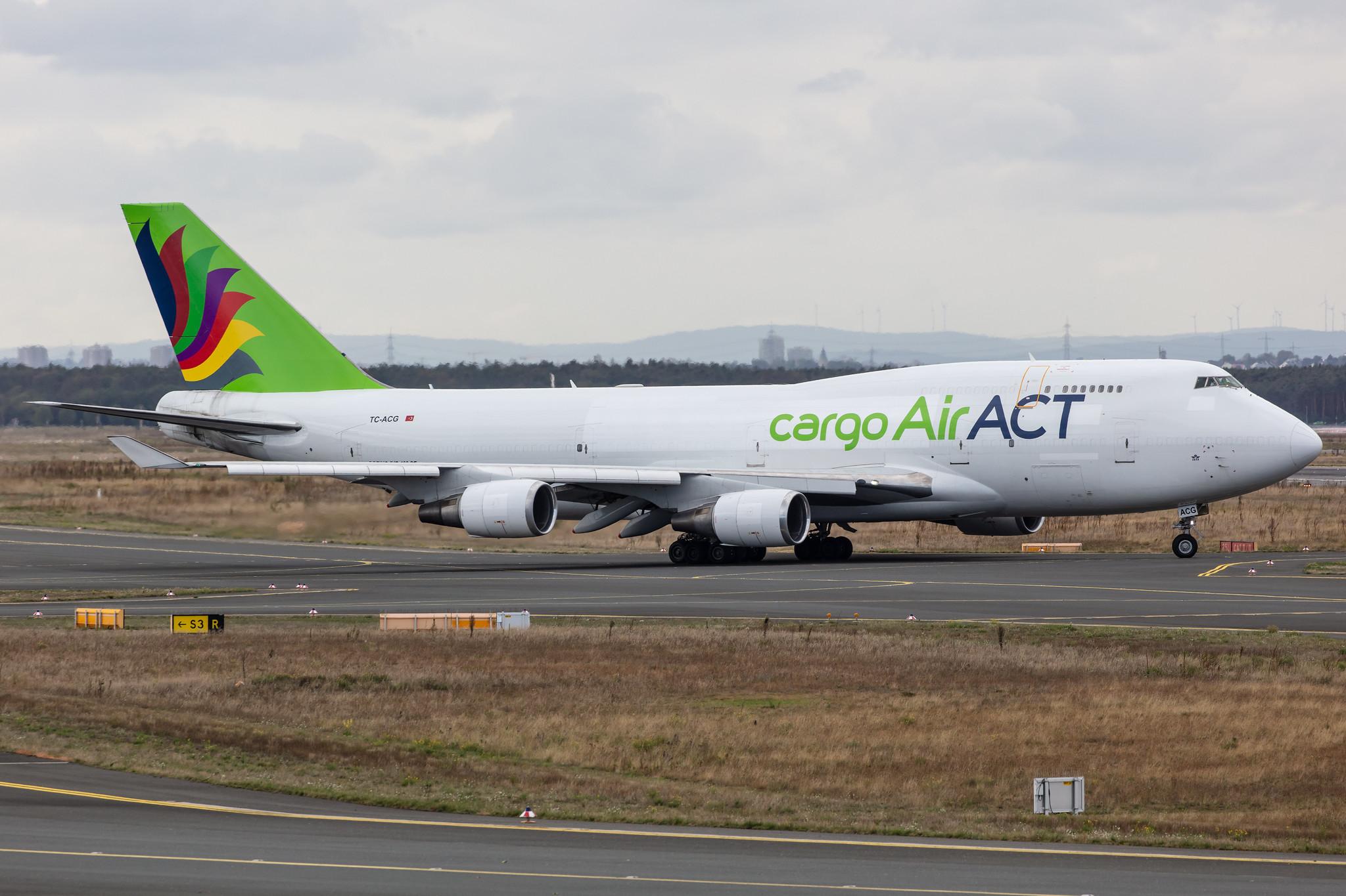 Frankfurt Airport: AirACT (9T / RUN) |  Boeing 747-481(BDSF) B744 | TC-ACG | MSN 25641