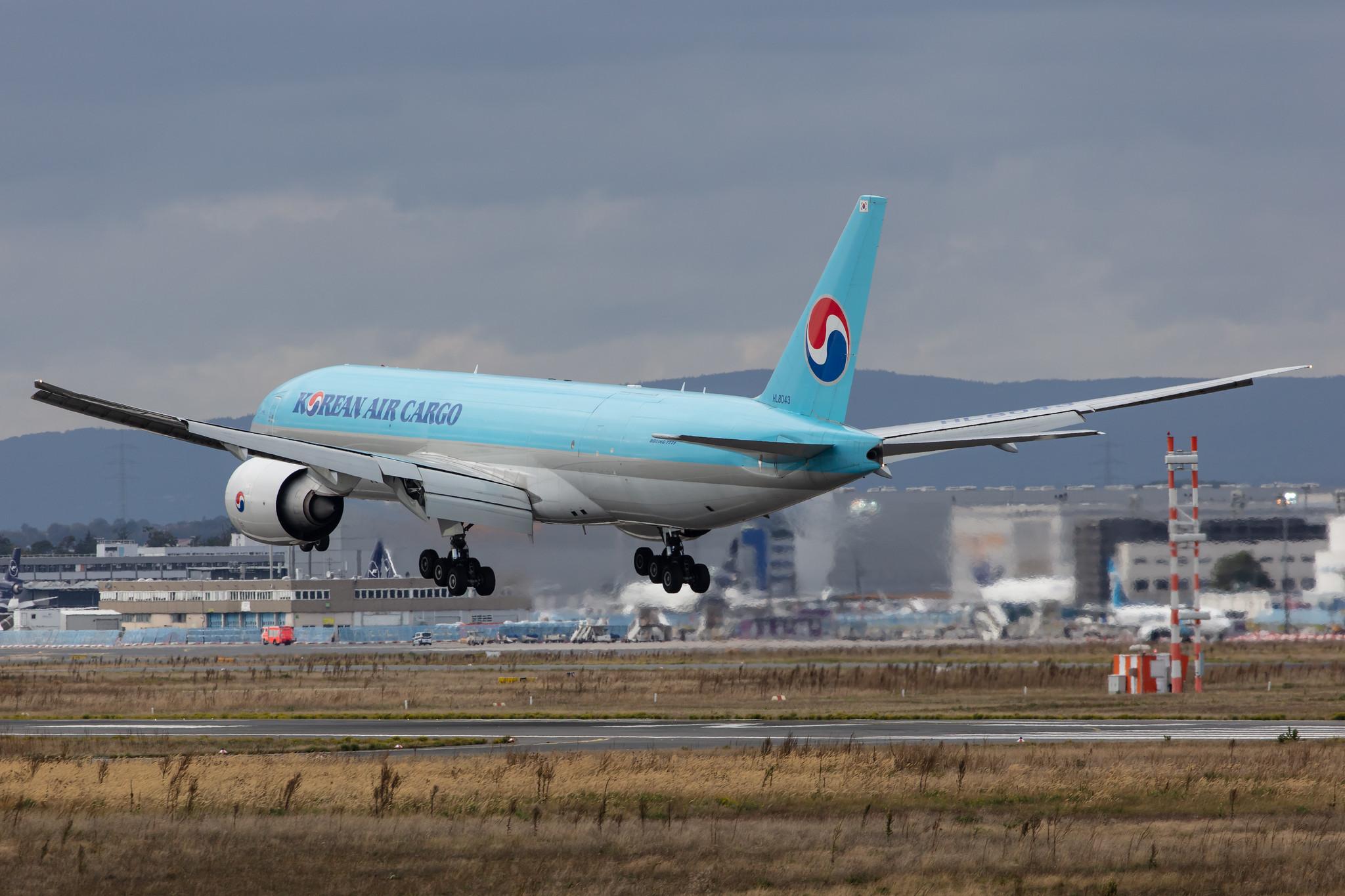 Frankfurt Airport: Korean Air Cargo (KE / KAL) | Operator: Korean Air |  Boeing 777-FB4 B77L | HL8043 | MSN 62693