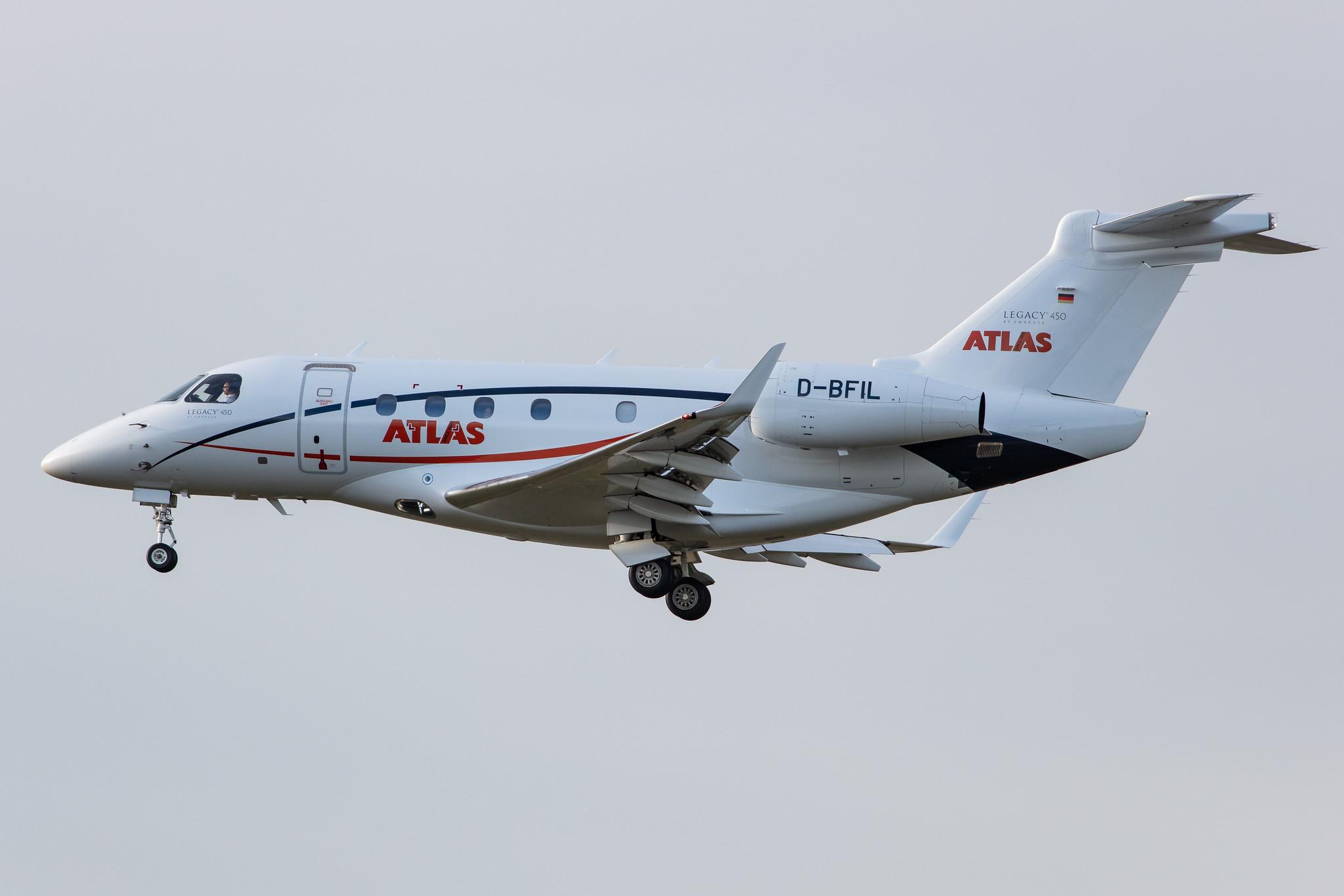Frankfurt Airport: Atlas Air Service |  Embraer Legacy 450 E545 | D-BFIL | MSN 55010015
