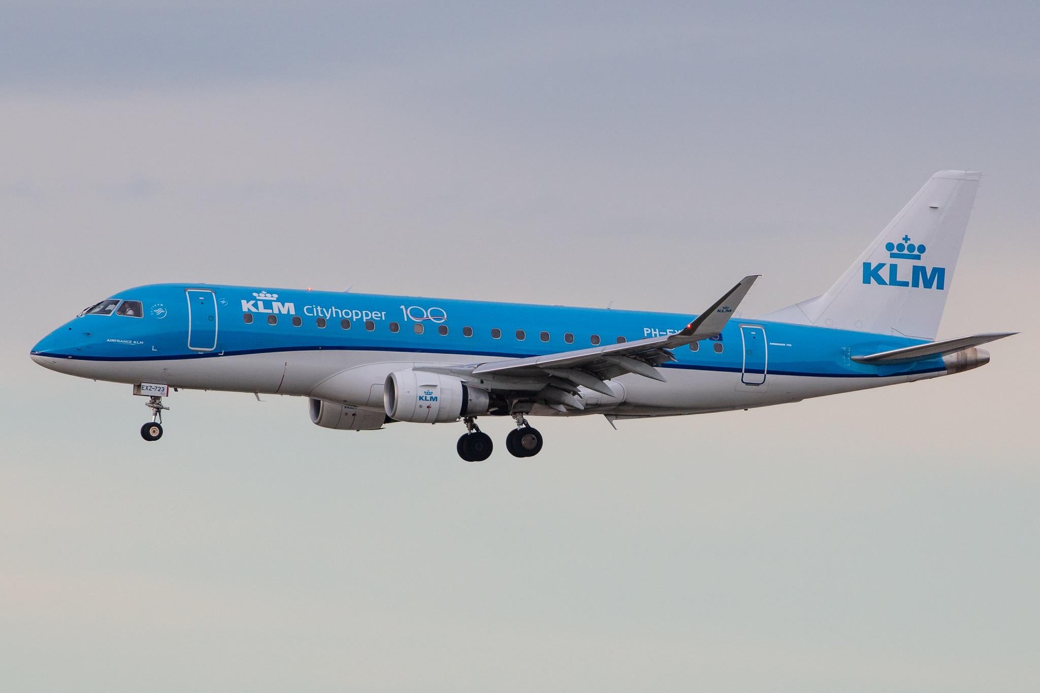 Frankfurt Airport: KLM (KL / KLM) | Operator: KLM Cityhopper |  Embraer E175STD E75L | PH-EXZ | MSN 17000723