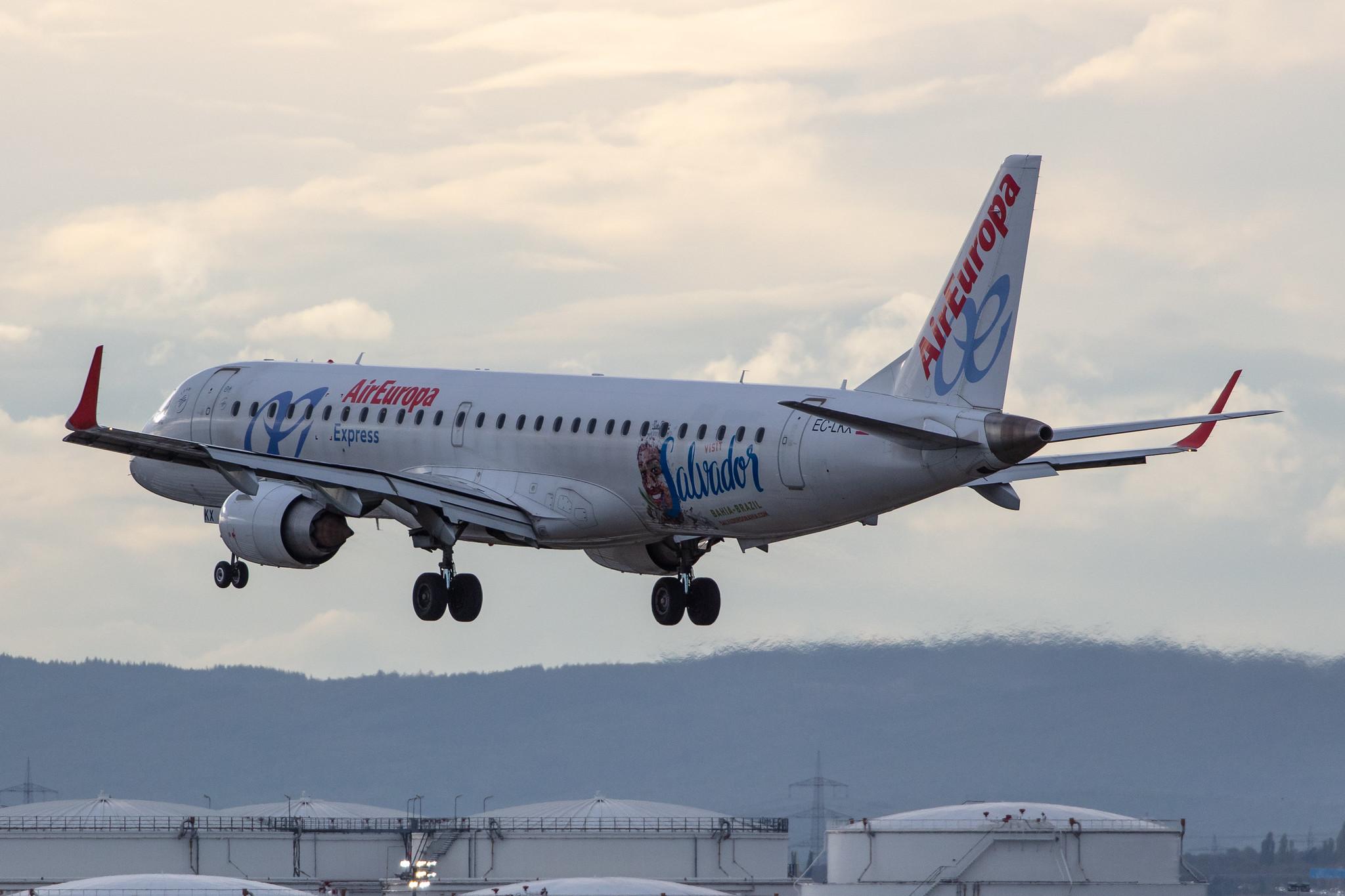 Frankfurt Airport: Air Europa Express (UX / AEA) |  Embraer E195LR E195 | EC-LKX | MSN 19000437
