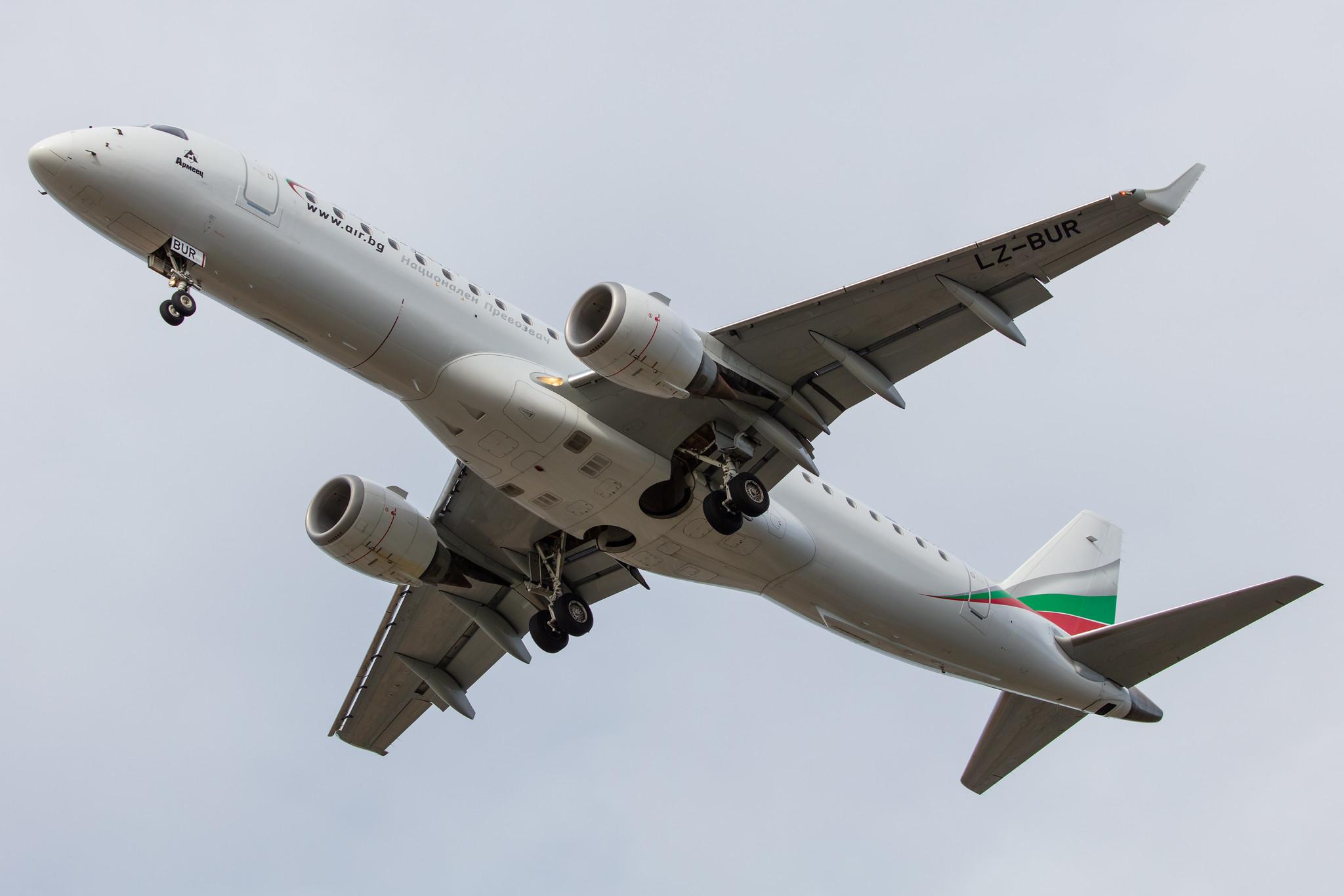 Frankfurt Airport: Bulgaria Air (FB / LZB) |  Embraer E190STD E190 | LZ-BUR | MSN 19000551