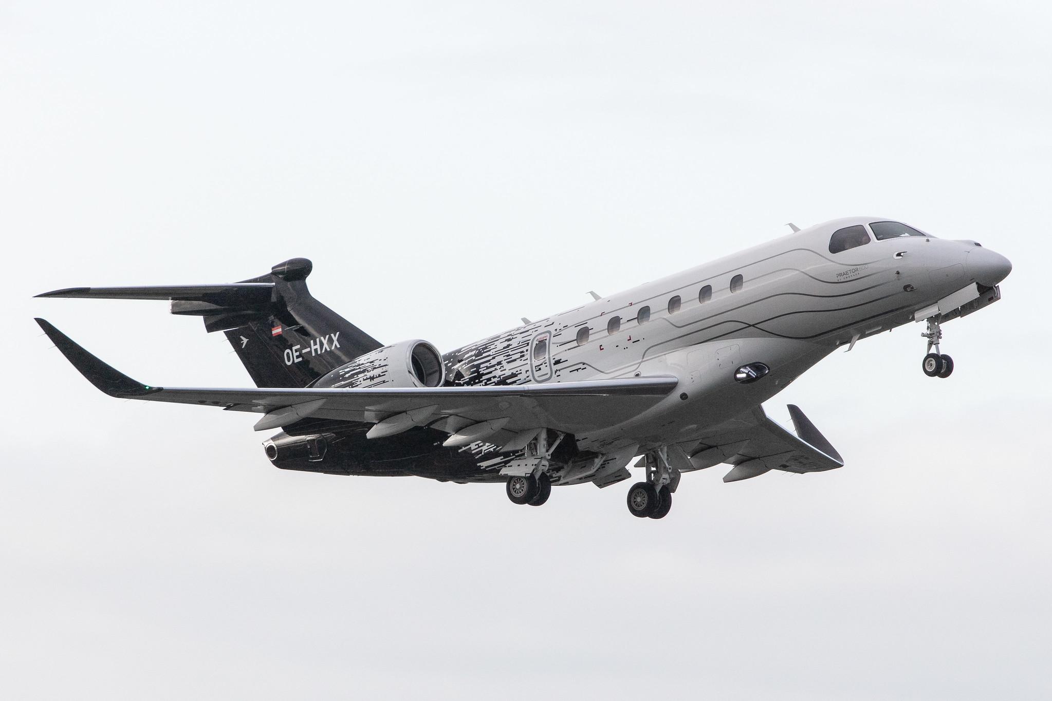 Hamburg Airport: Avcon Jet | Embraer EMB-550 Praetor 600 E550 | OE-HXX | MSN 55020115