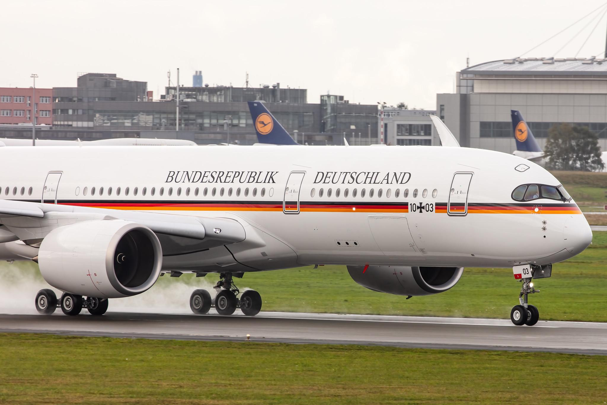 Hamburg Airport: German Air Force (/ GAF) | Airbus A350-941 A359 | 10+03 | MSN 416
