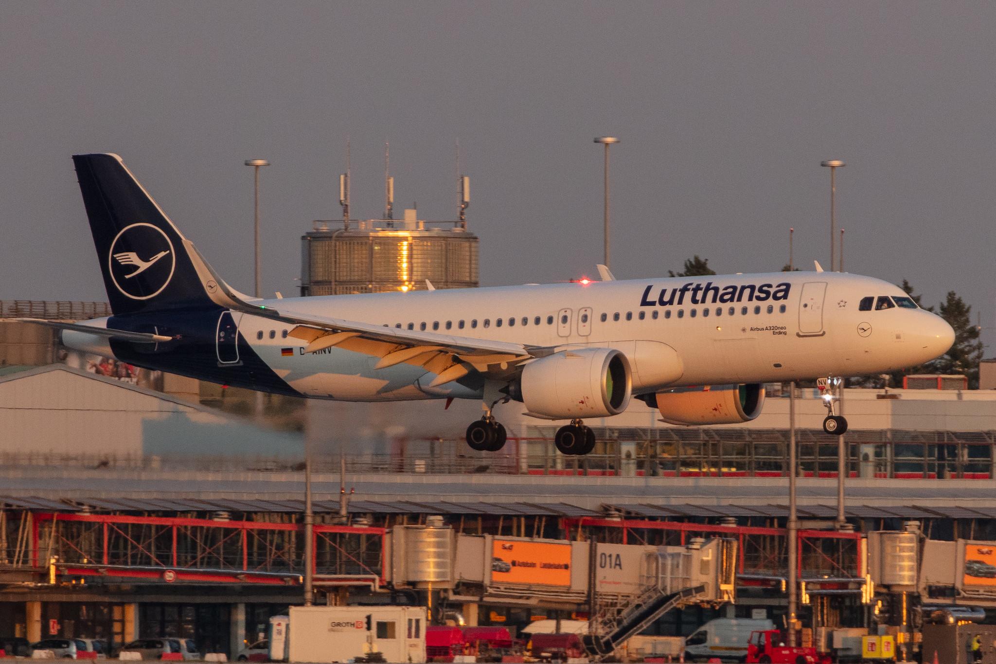 Hamburg Airport: Lufthansa (LH / DLH) |  Airbus A320-271N A20N | D-AINV | MSN 9071