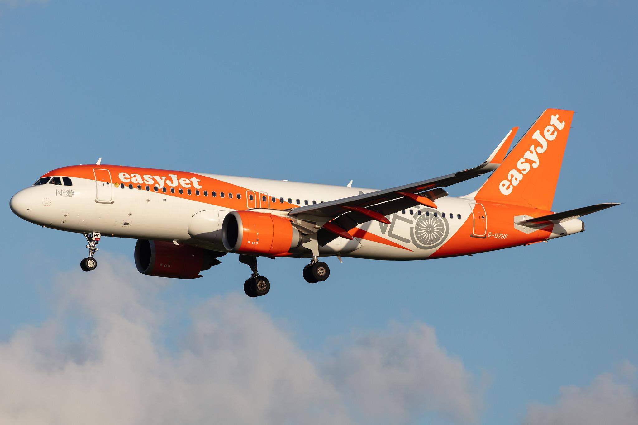 Amsterdam Airport Schiphol: easyJet (U2 / EZY) |  Livery: NEO Livery |  Airbus A320-251N A20N | G-UZHF | MSN 8193