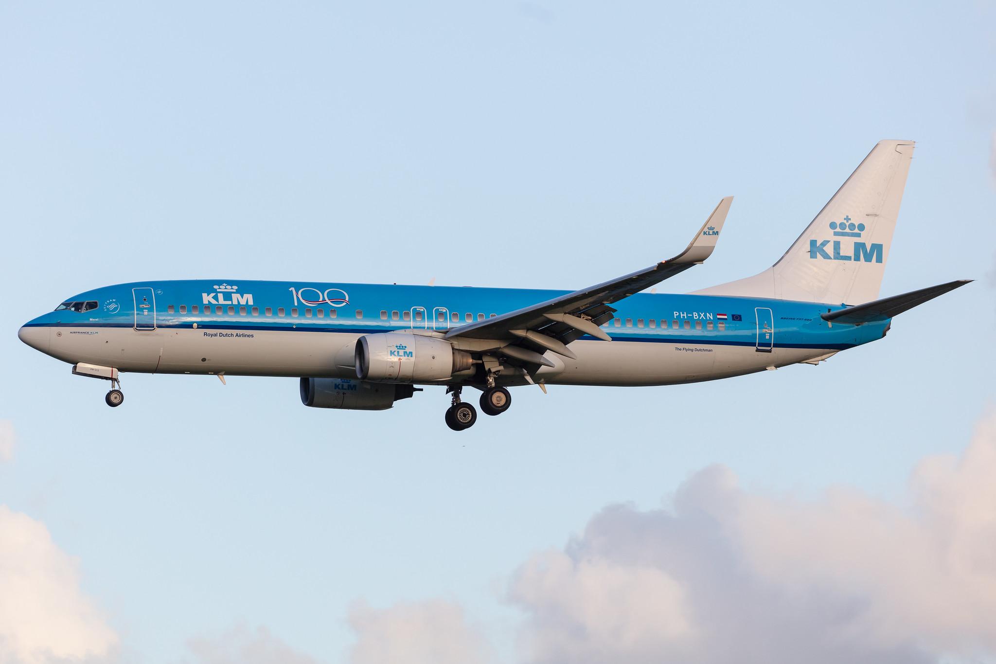 Amsterdam Airport Schiphol: KLM (KL / KLM) |  Boeing 737-8K2 B738 | PH-BXN | MSN 30356