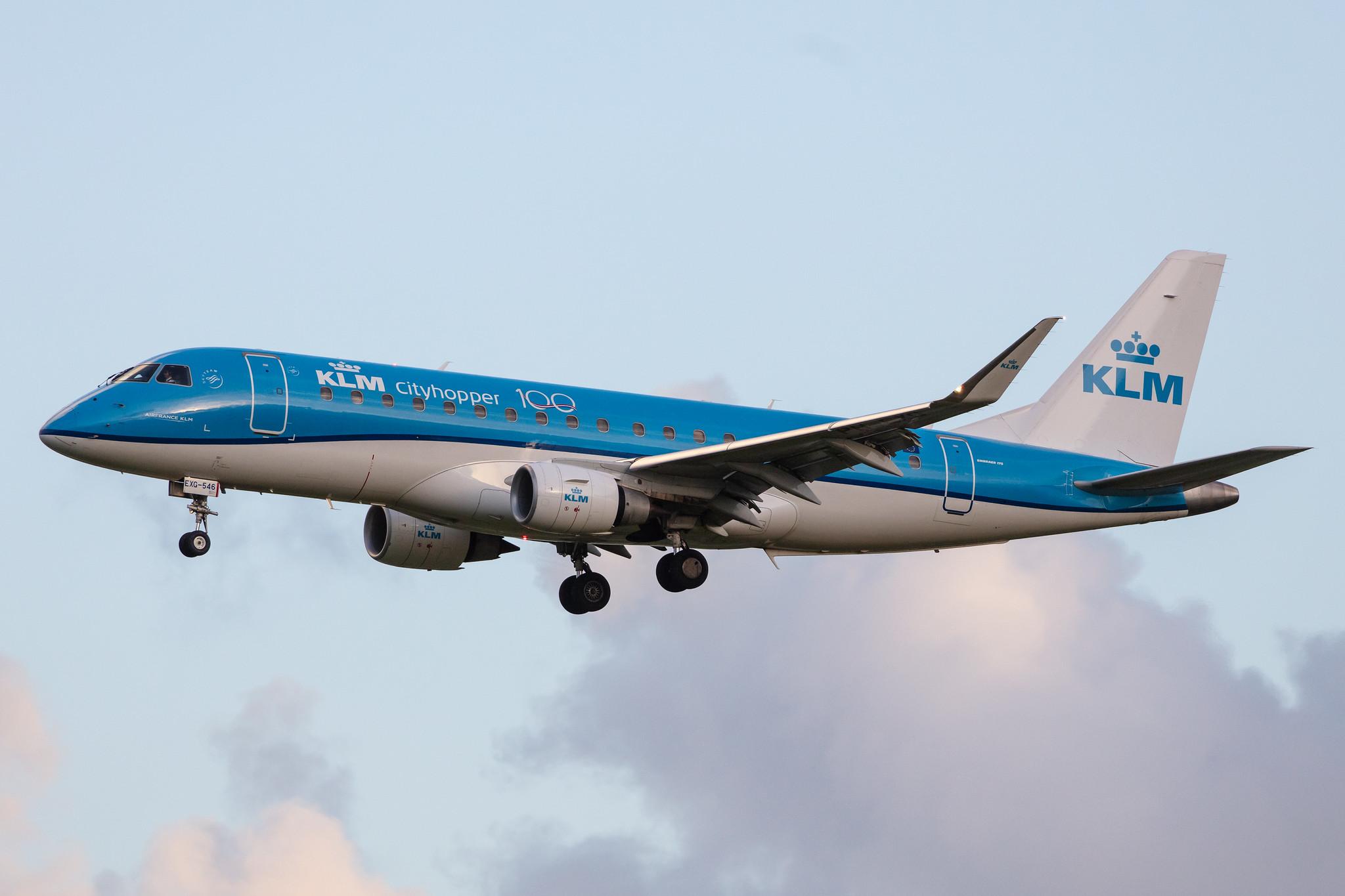 Amsterdam Airport Schiphol: KLM (KL / KLM) | Operator: KLM Cityhopper |  Embraer E175STD E75L | PH-EXG | MSN 17000546
