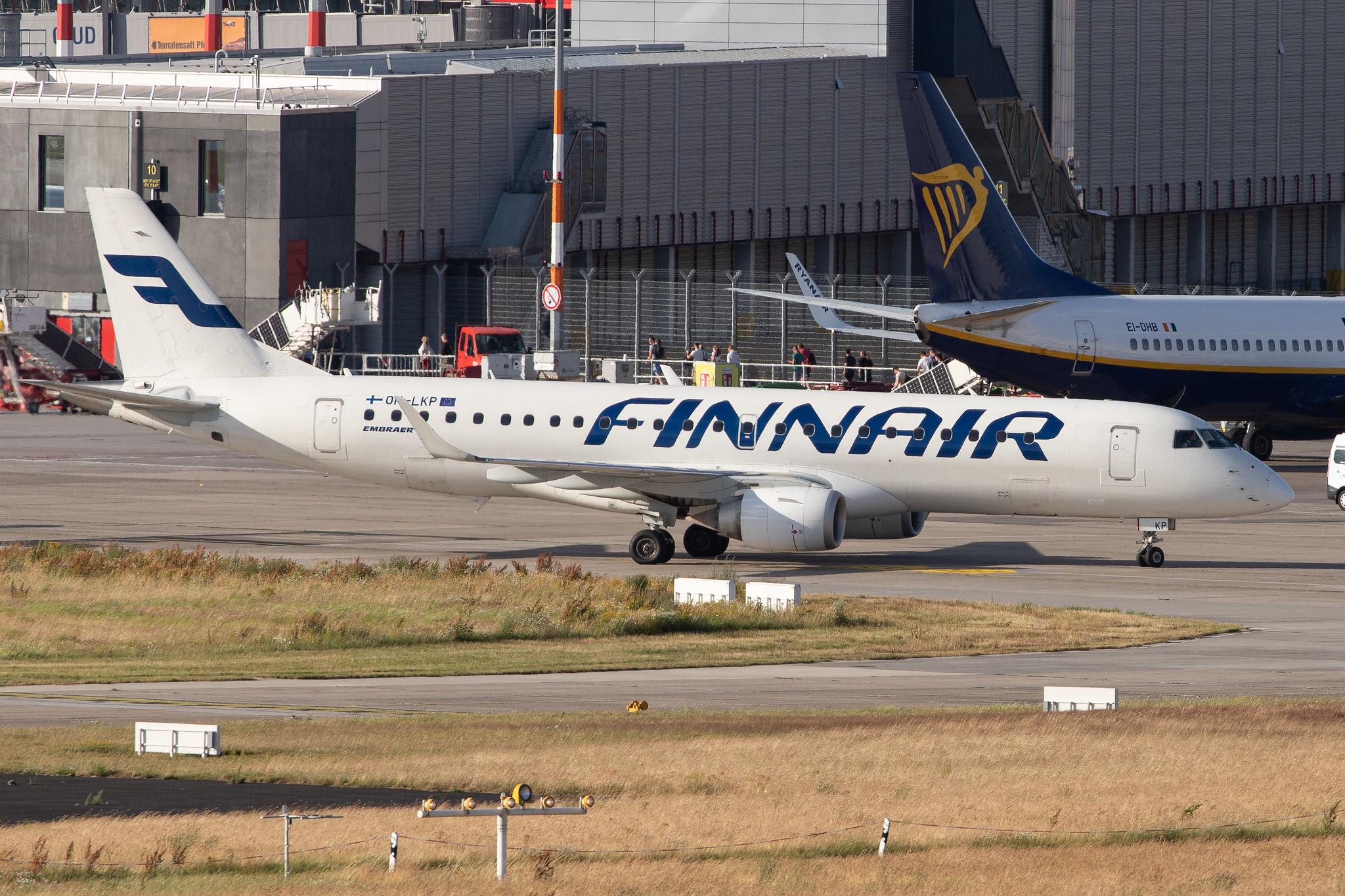 Hamburg Airport: Finnair (AY / FIN) | Operator: NORRA |  Embraer E190LR E190 | OH-LKP | MSN 19000416