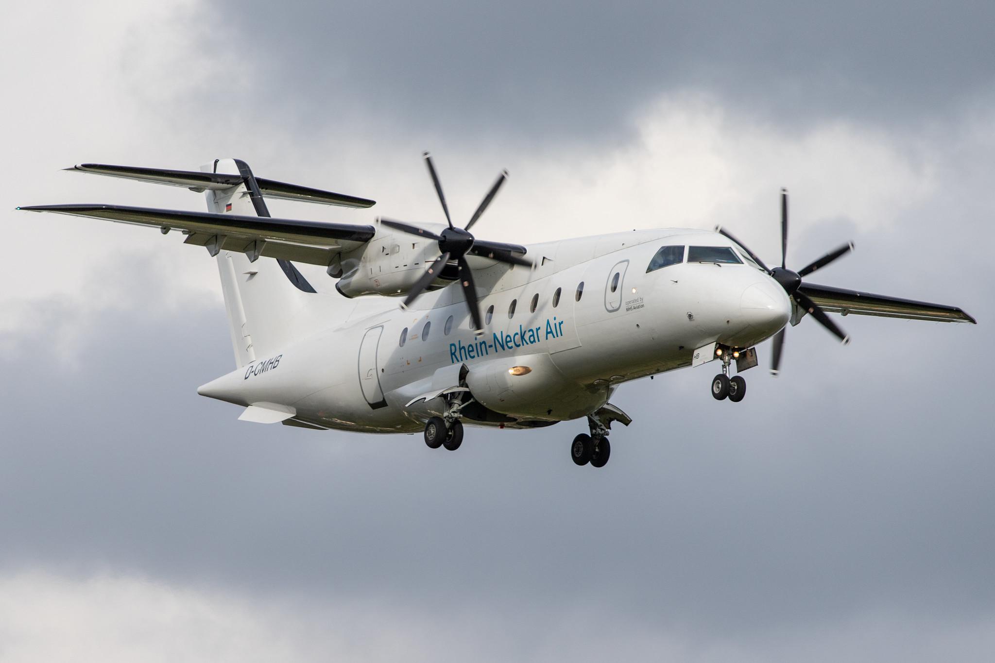 Hamburg Airport: Rhein-Neckar Air (M2 / MHV) | Operator: MHS Aviation |  Dornier 328-110 D328 | D-CMHB | MSN 3110