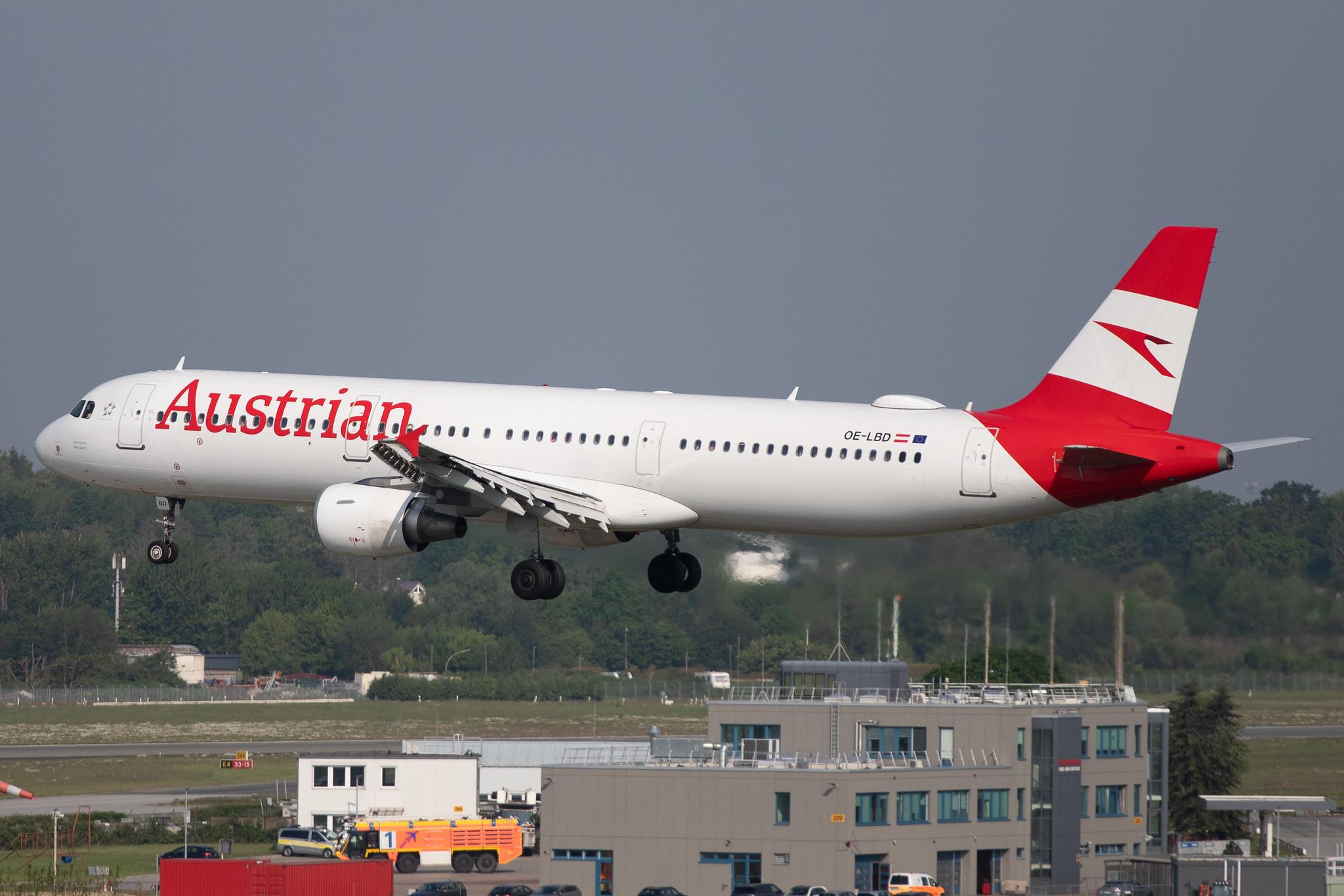 Hamburg Airport: Austrian Airlines (OS / AUA) |  Airbus A321-211 A321 | OE-LBD | MSN 0920
