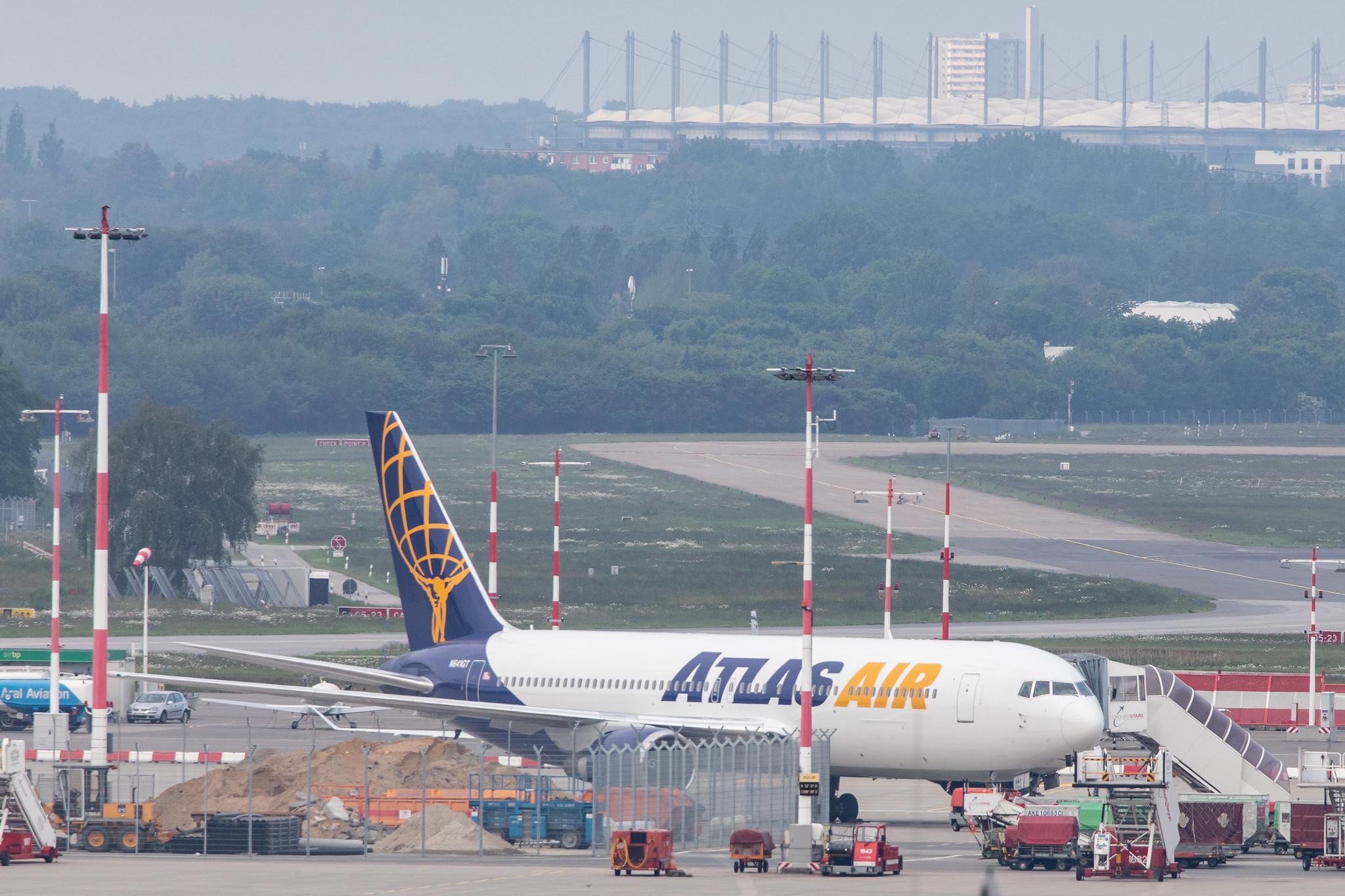 Hamburg Airport: Atlas Air (5Y / GTI) |  Boeing 767-38E(ER) B763 | N641GT | MSN 25132
