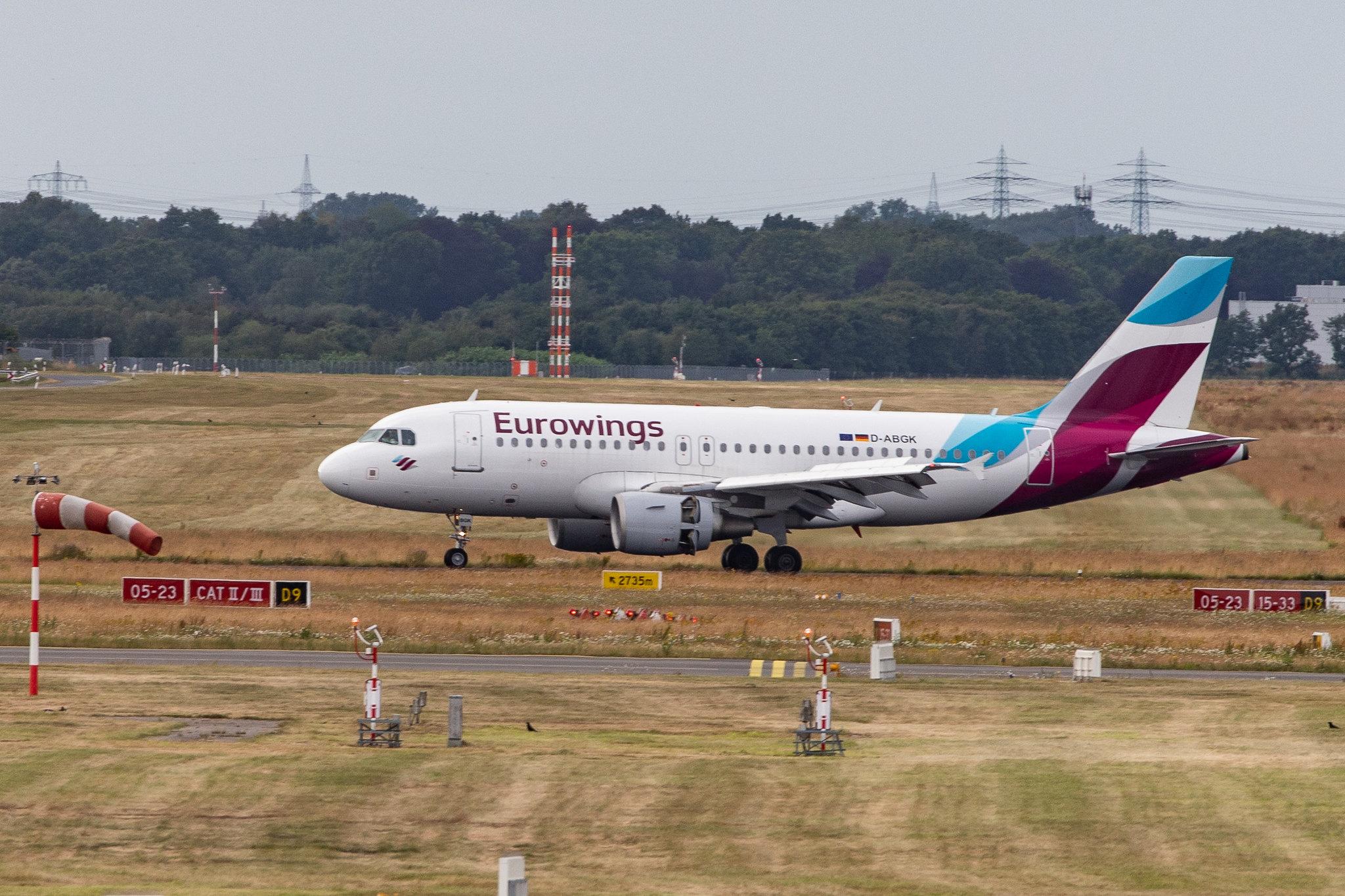 Hamburg Airport: Eurowings (EW / EWG) | Operator: Germanwings |  Airbus A319-112 A319 | D-ABGK | MSN 3447