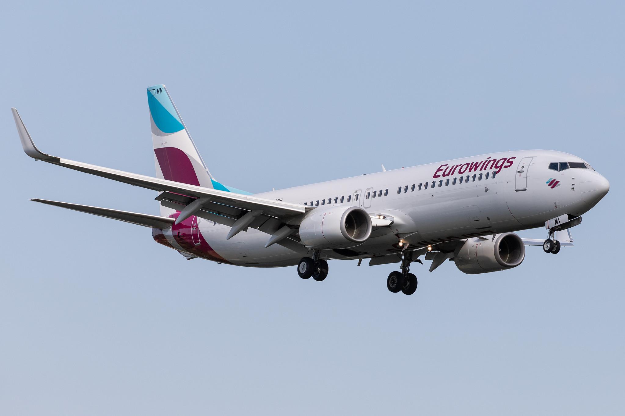 Hamburg Airport: Eurowings (EW / EWG) | Operator: TUI fly |  Boeing 737-86J B738 | D-ABMV | MSN 37785