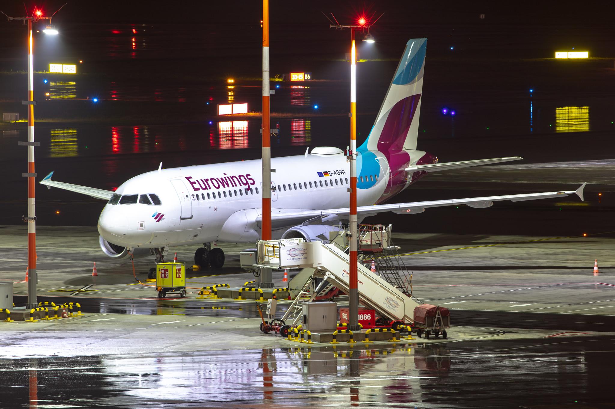 Hamburg Airport: Eurowings (EW / EWG) | Operator: Eurowings Europe |  Airbus A319-132 A319 | D-AGWI | MSN 3358