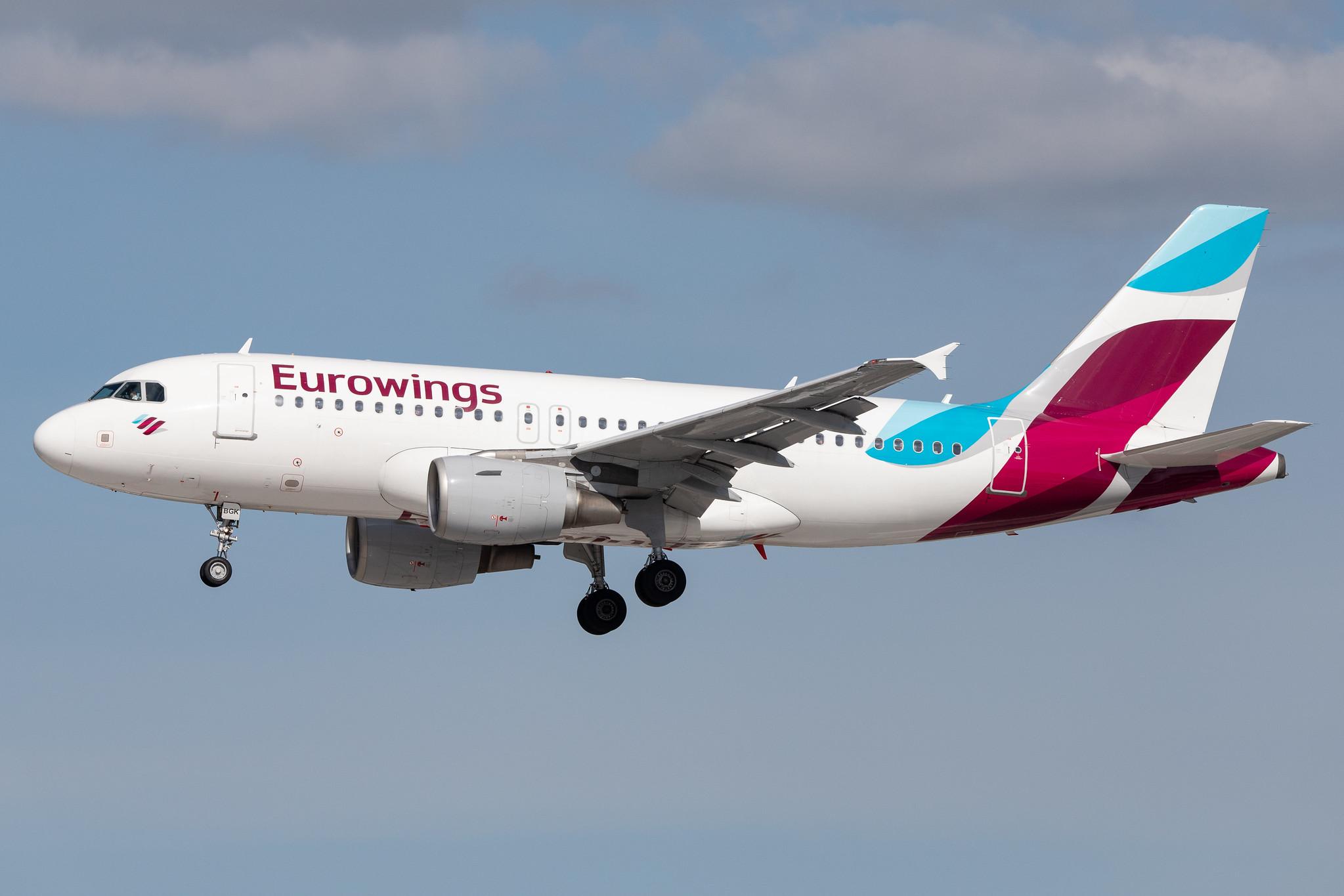 Hamburg Airport: Eurowings (EW / EWG) |  Airbus A319-112 A319 | D-ABGK | MSN 3447
